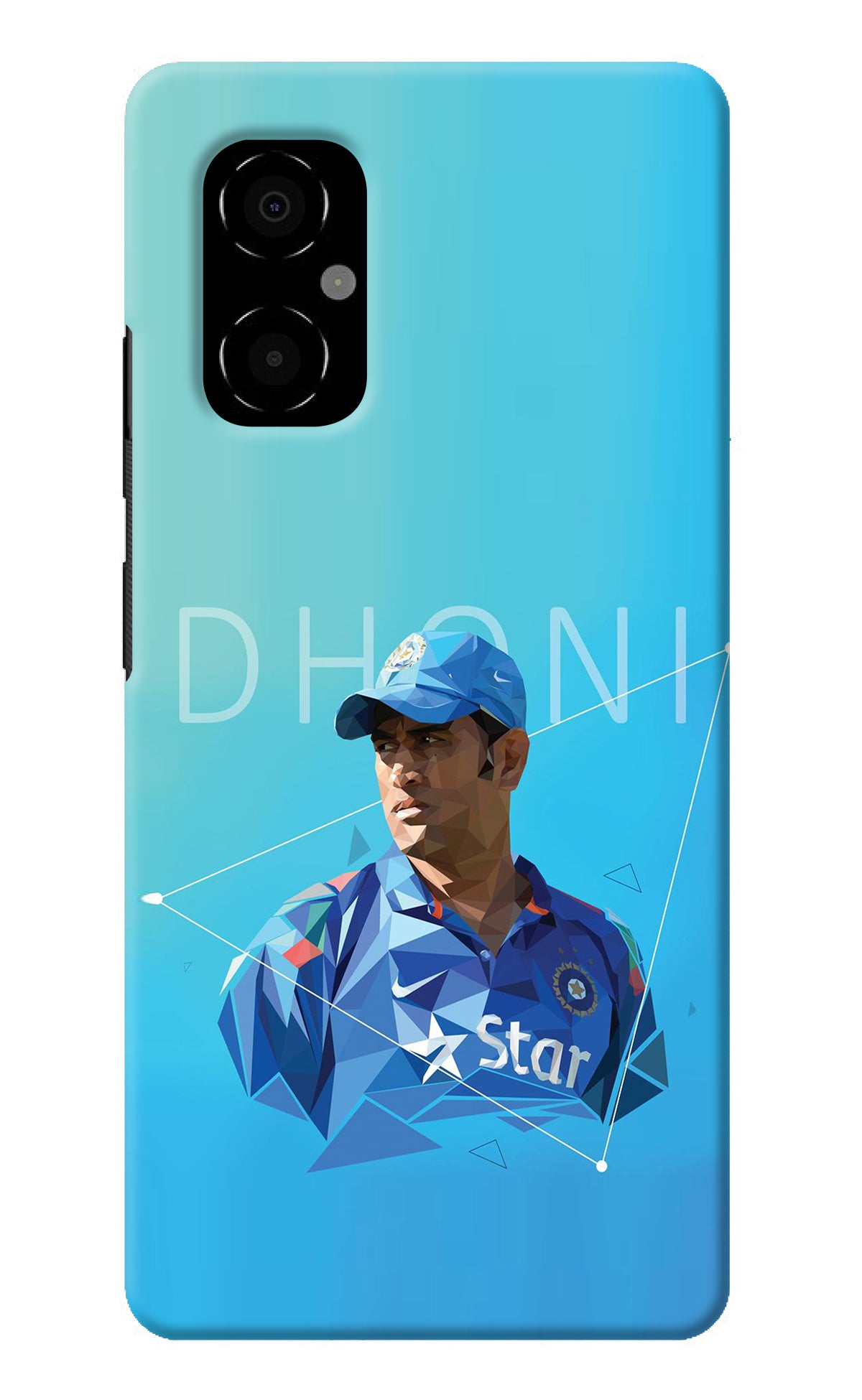 Dhoni Artwork Poco M4 5G Back Cover