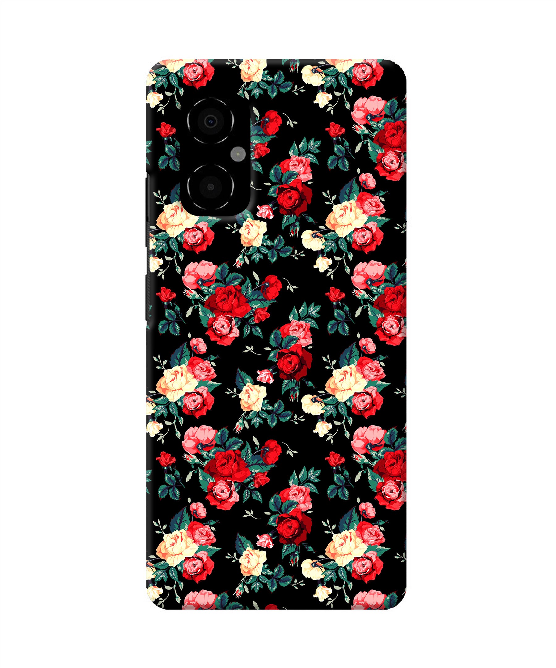 Rose Pattern Poco M4 5G Back Cover