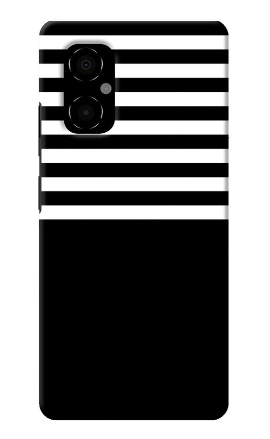 Black and White Print Poco M4 5G Back Cover