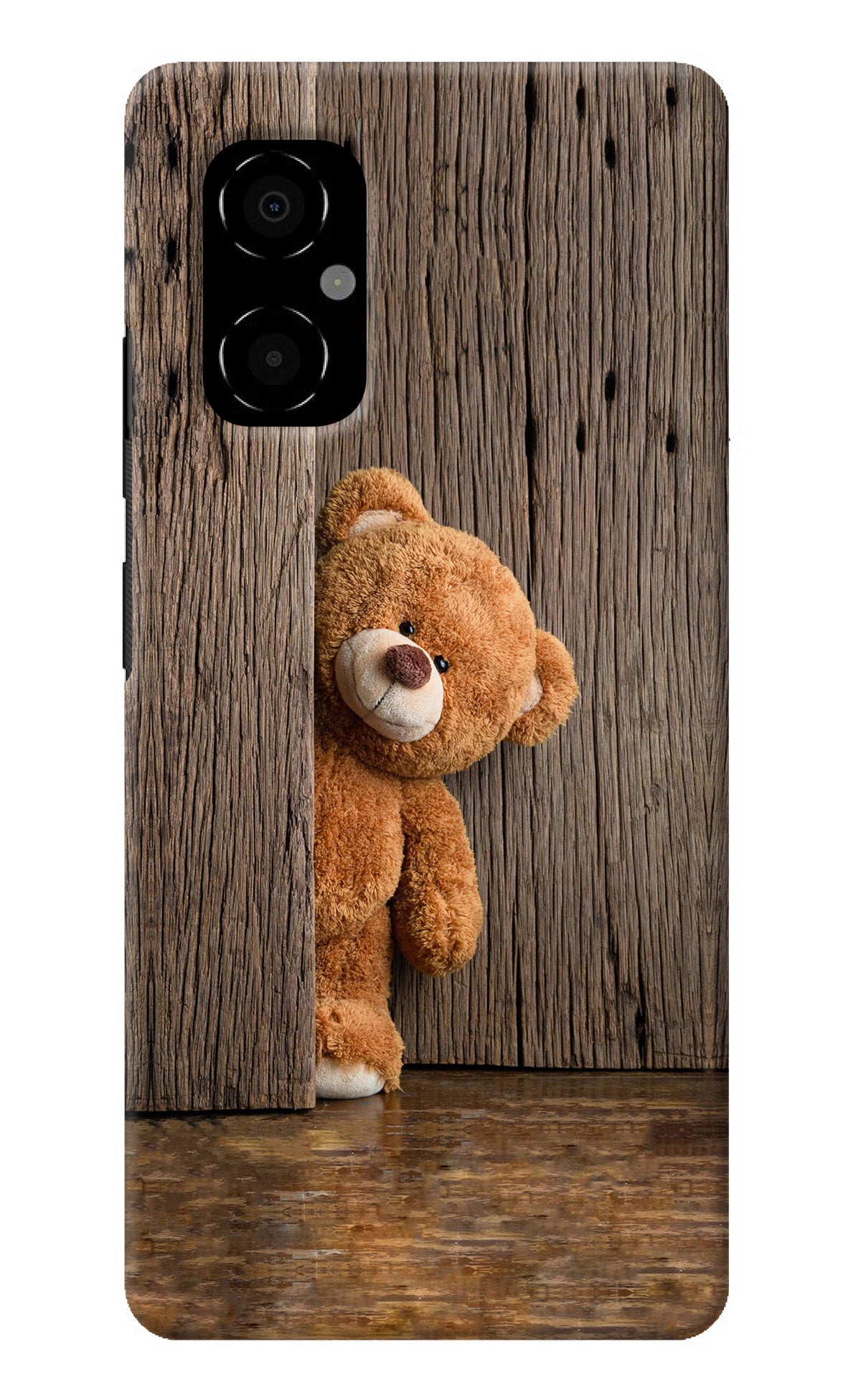 Teddy Wooden Poco M4 5G Back Cover