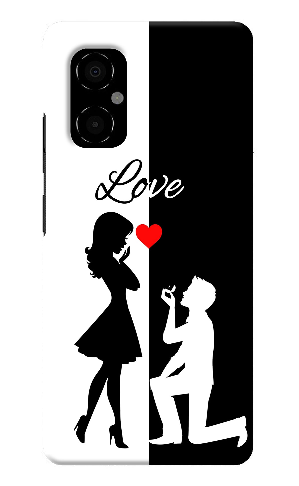 Love Propose Black And White Poco M4 5G Back Cover