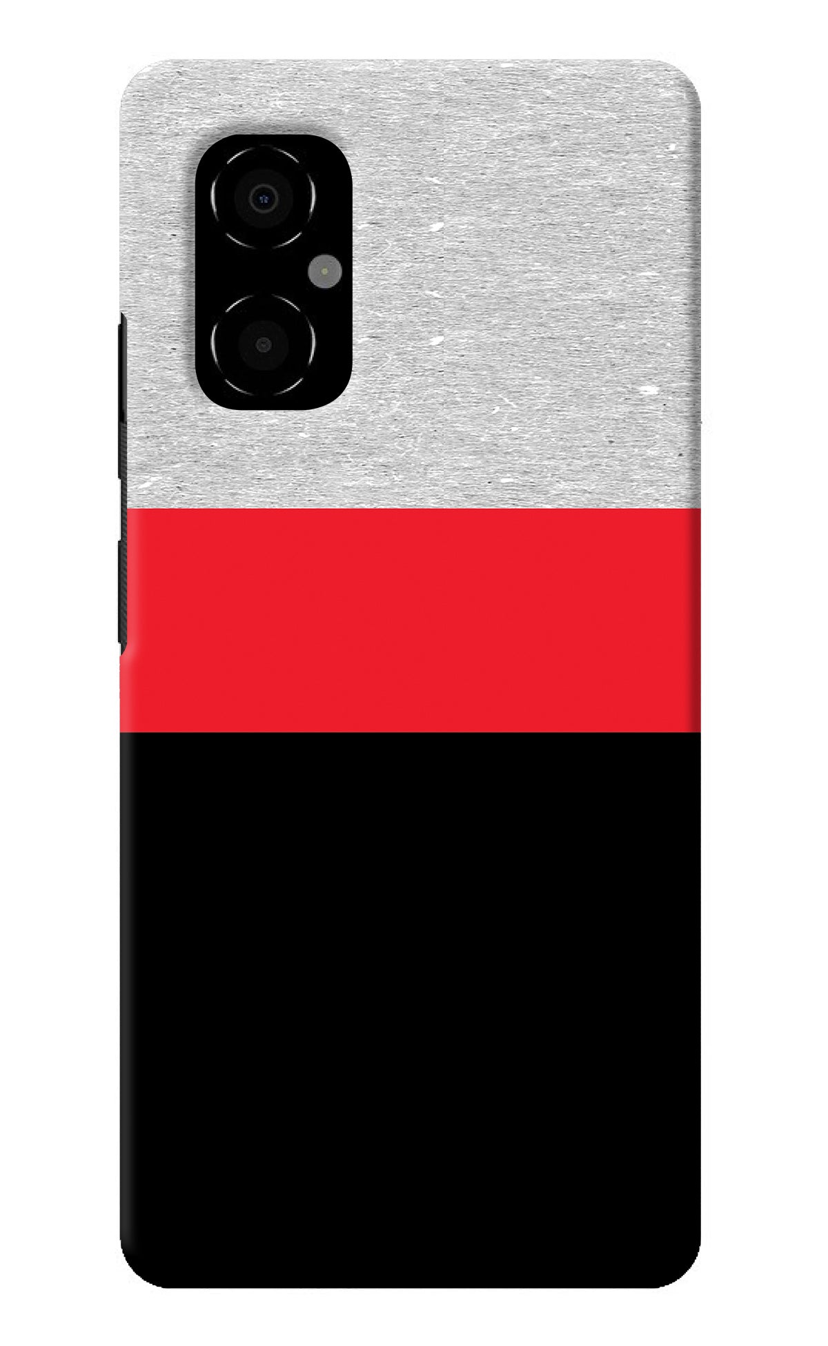 Tri Color Pattern Poco M4 5G Back Cover