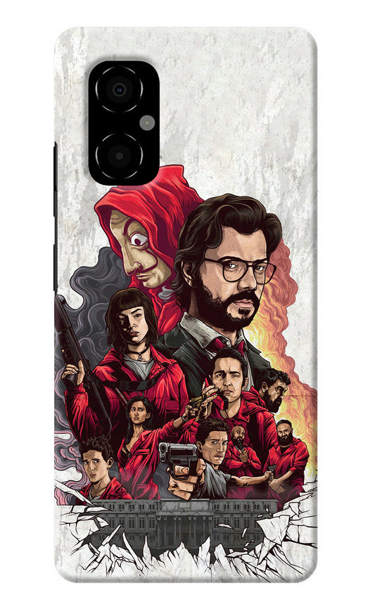 Money Heist Artwork Poco M4 5G Back Cover