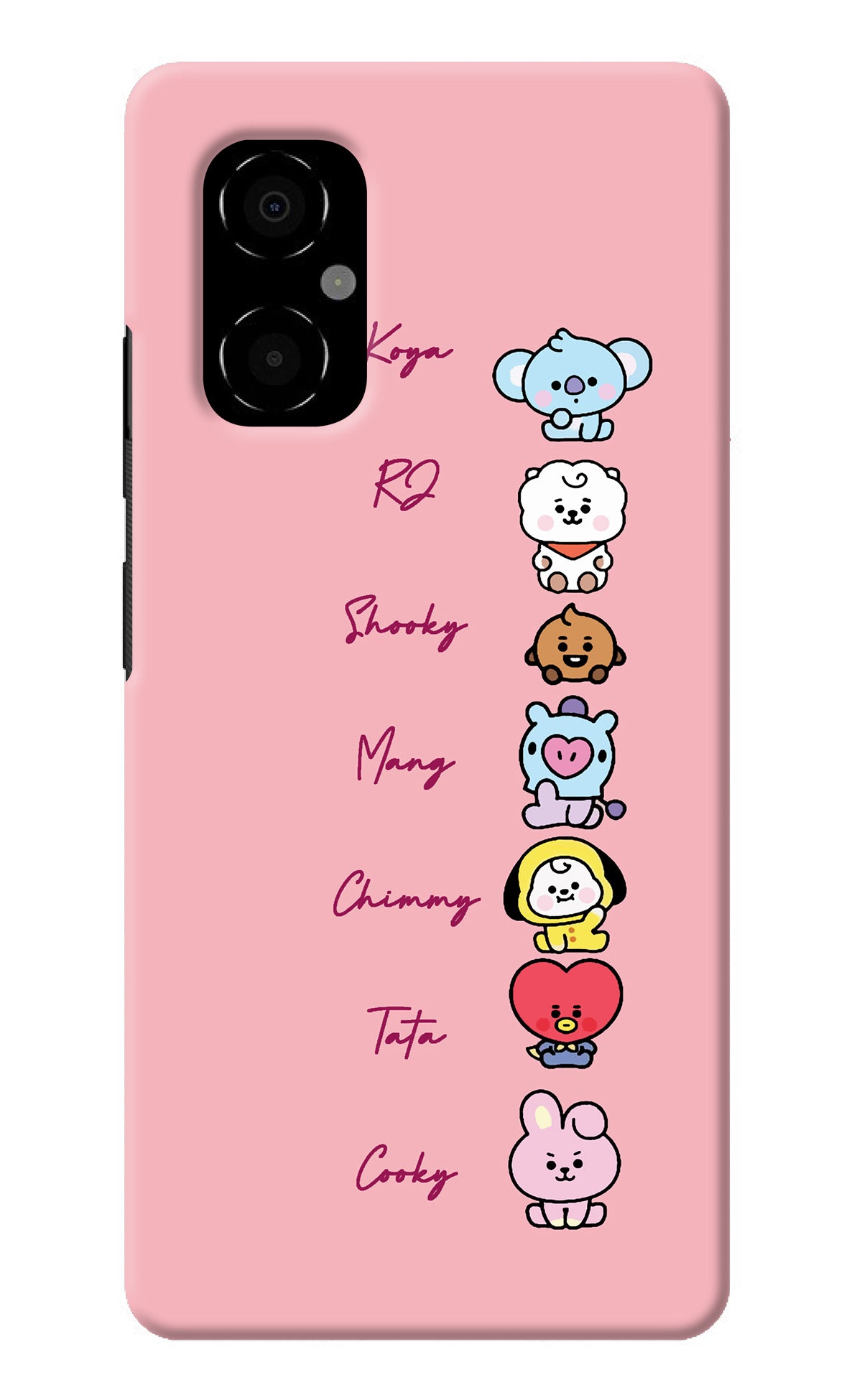 BTS names Poco M4 5G Back Cover