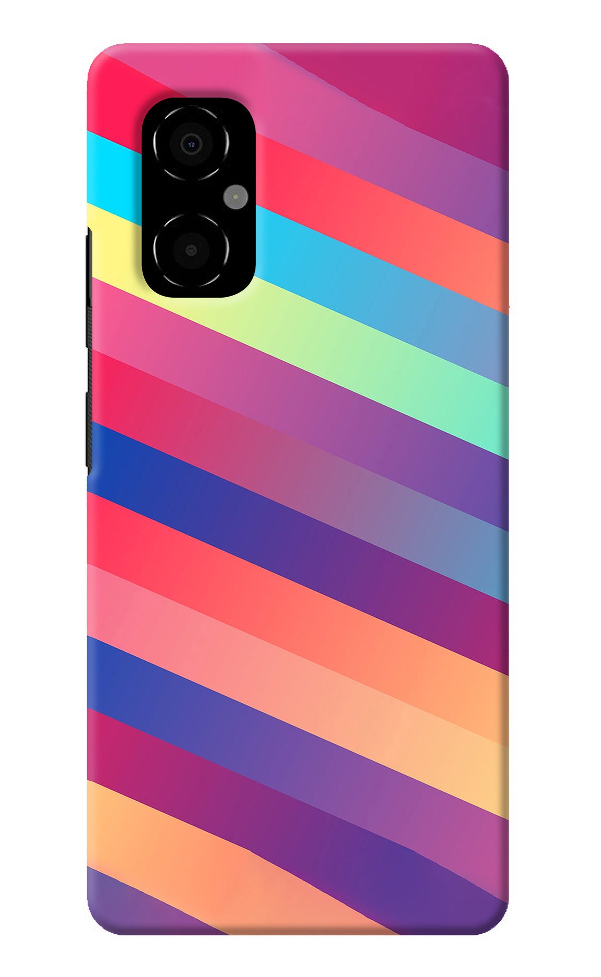 Stripes color Poco M4 5G Back Cover