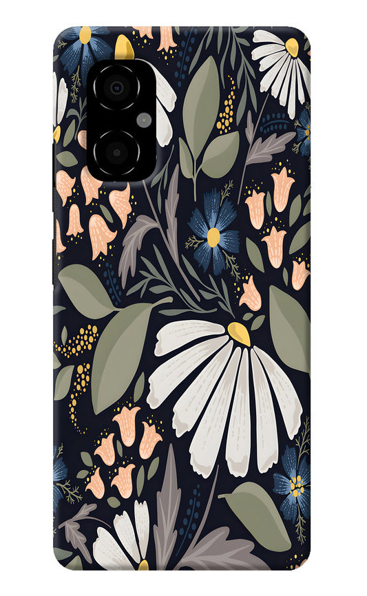 Flowers Art Poco M4 5G Back Cover