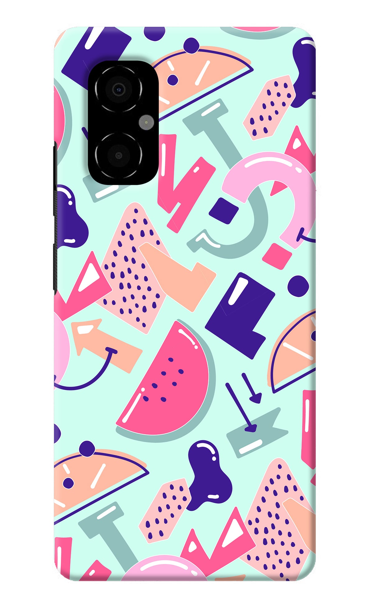 Doodle Pattern Poco M4 5G Back Cover