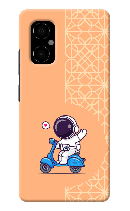 Cute Astronaut Riding Poco M4 5G Back Cover