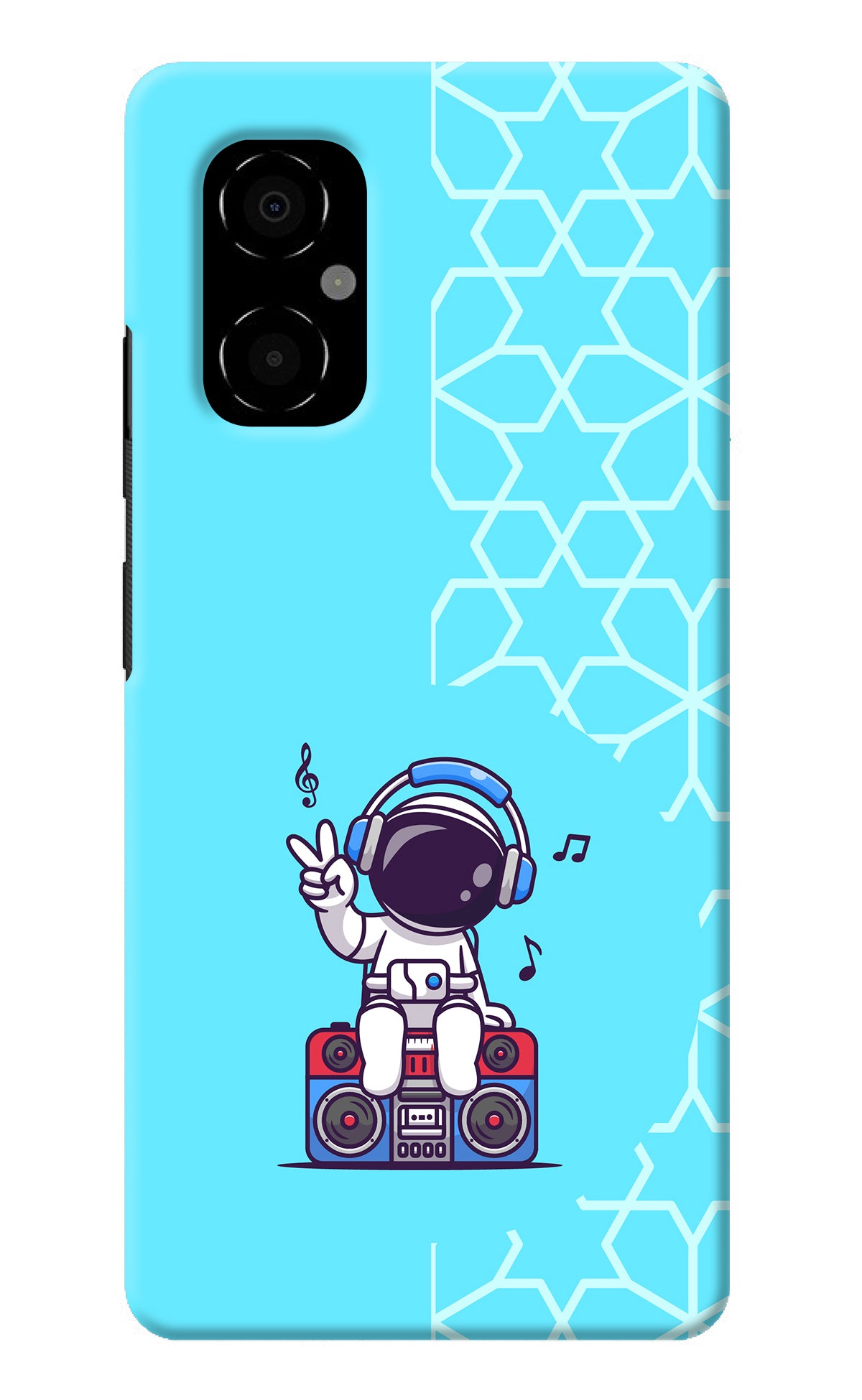 Cute Astronaut Chilling Poco M4 5G Back Cover