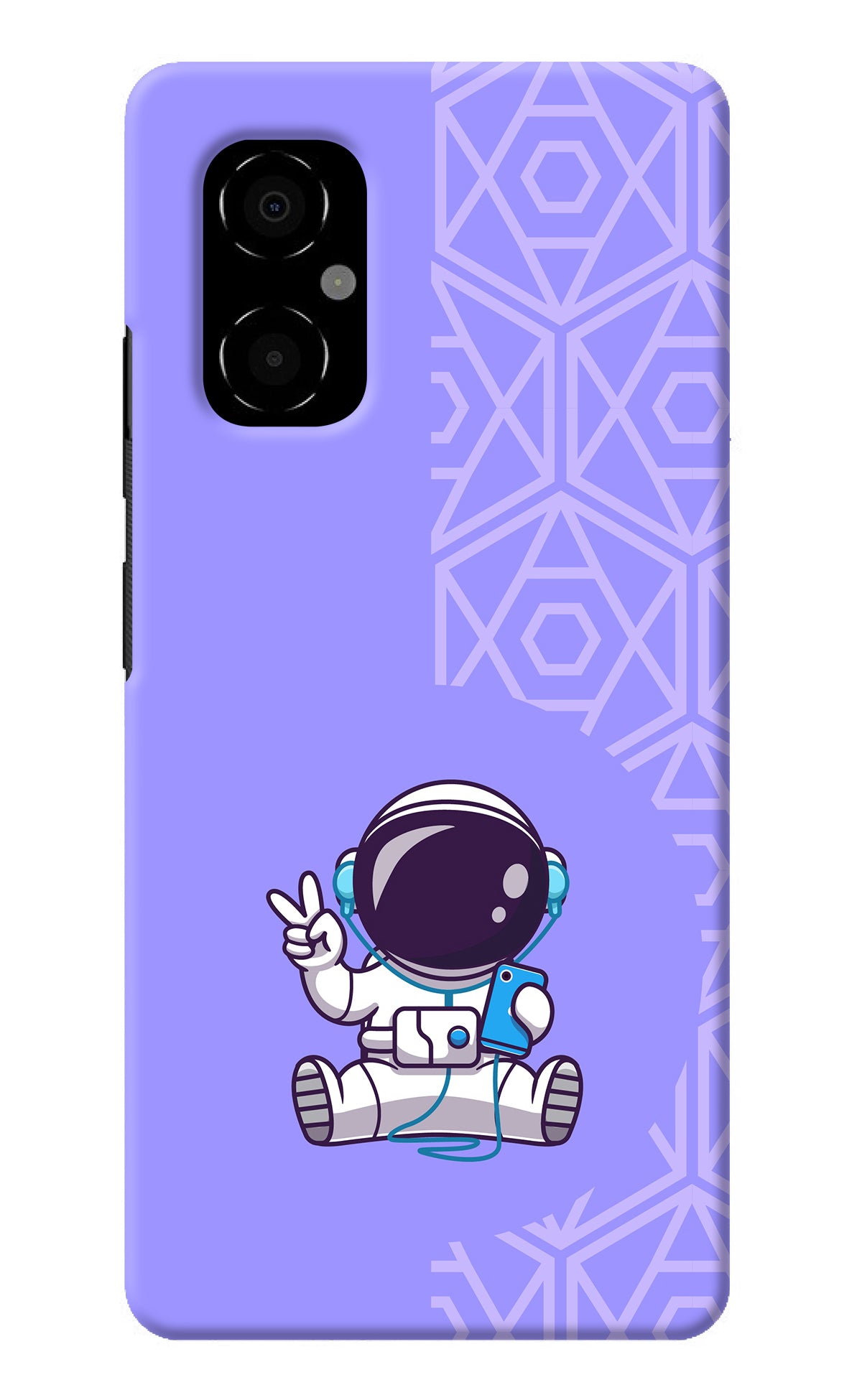 Cute Astronaut Chilling Poco M4 5G Back Cover