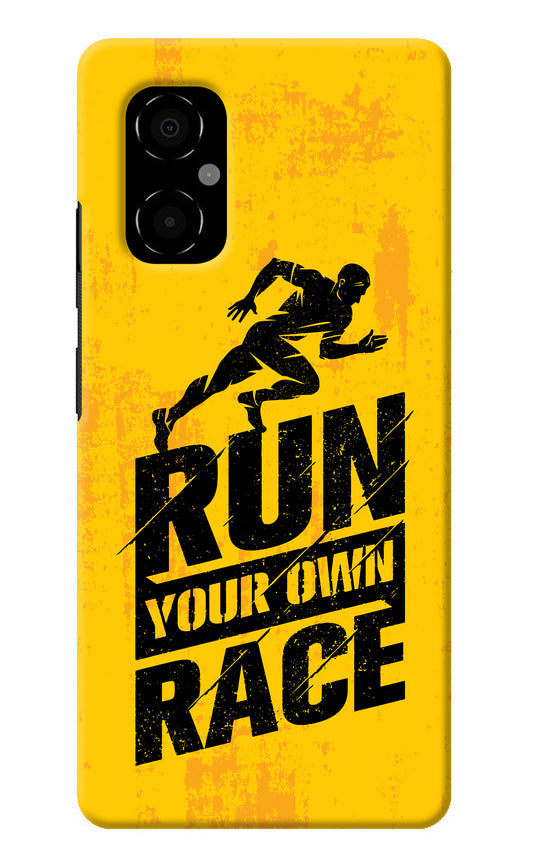 Run Your Own Race Poco M4 5G Back Cover