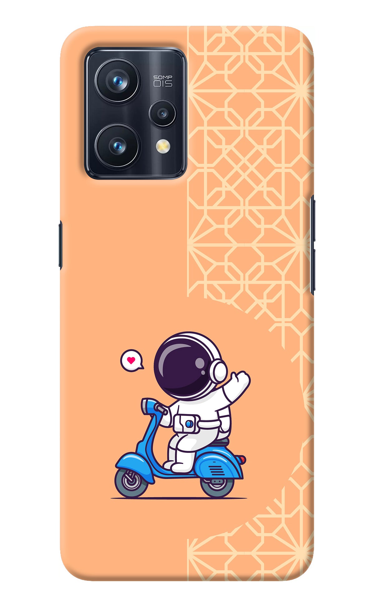 Cute Astronaut Riding Realme 9 Pro+ 5G Back Cover