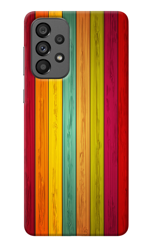 Multicolor Wooden Samsung A73 5G Back Cover