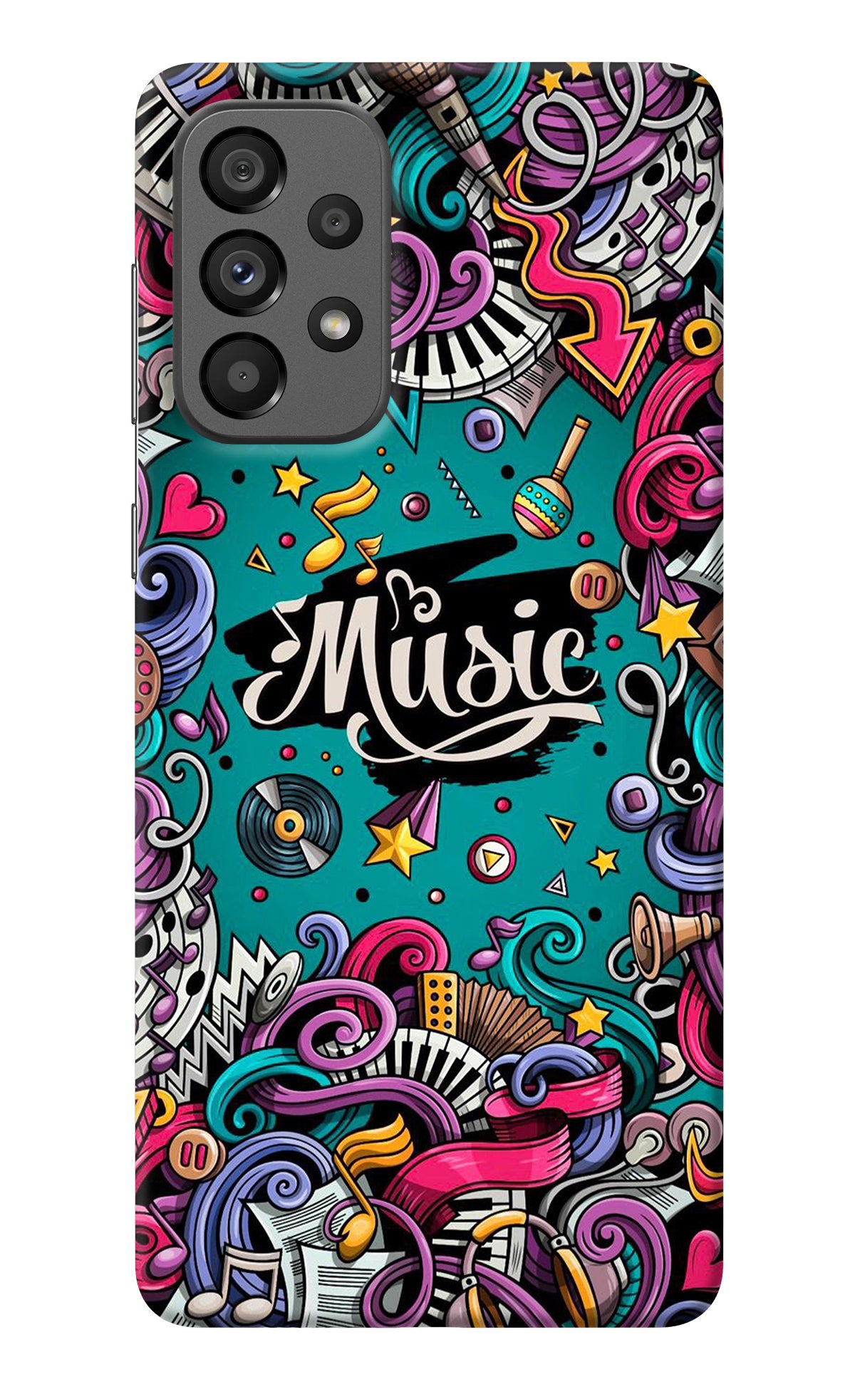 Music Graffiti Samsung A73 5G Back Cover