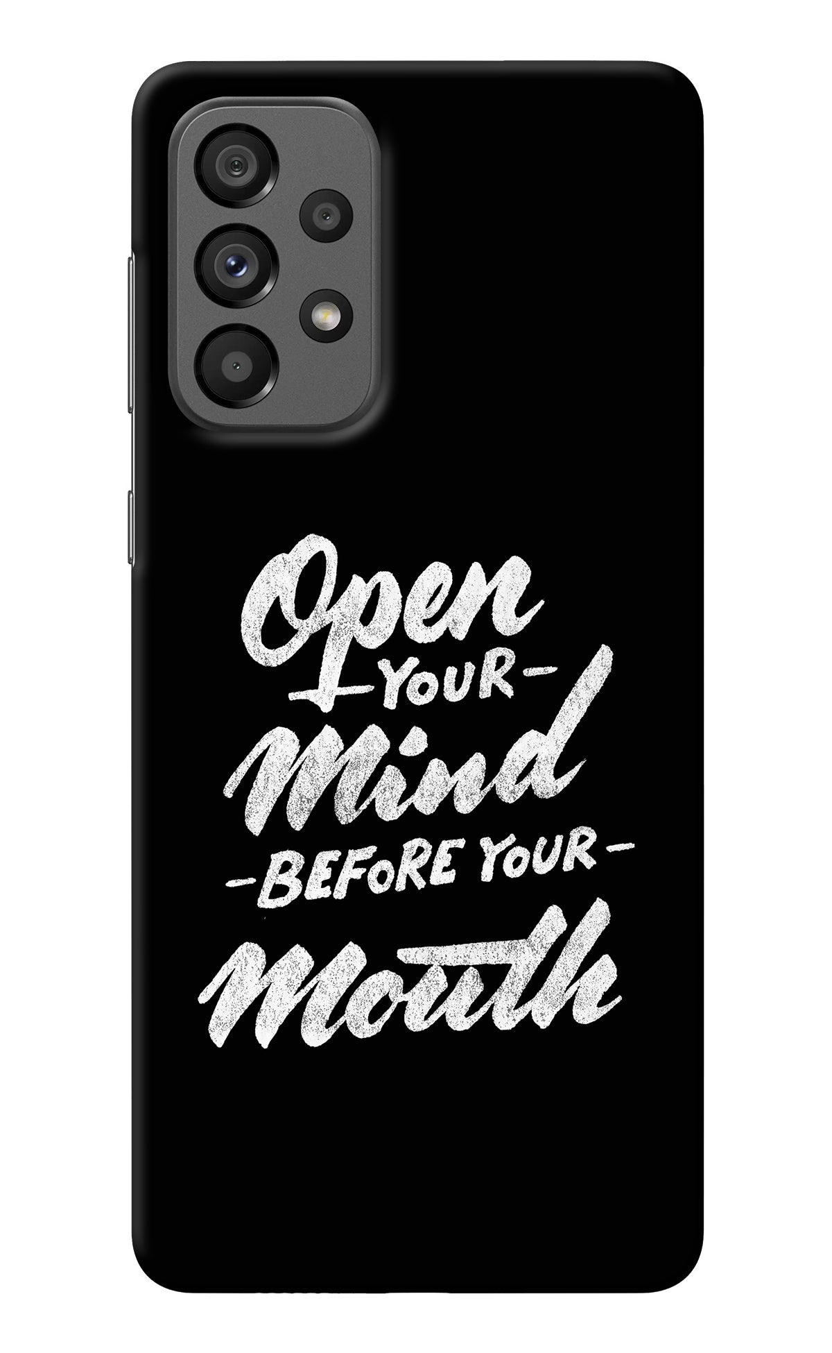 Open Your Mind Before Your Mouth Samsung A73 5G Back Cover