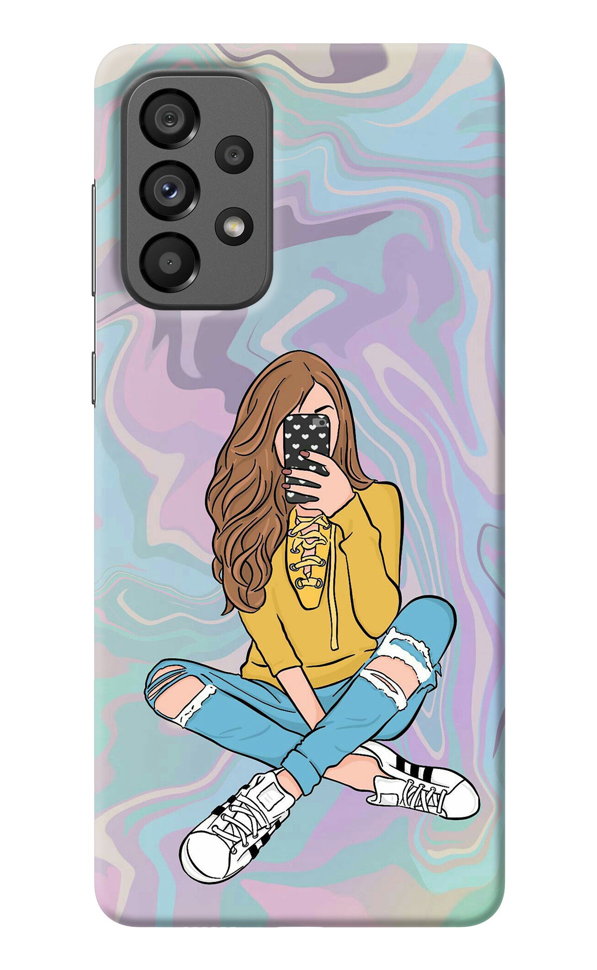 Selfie Girl Samsung A73 5G Back Cover