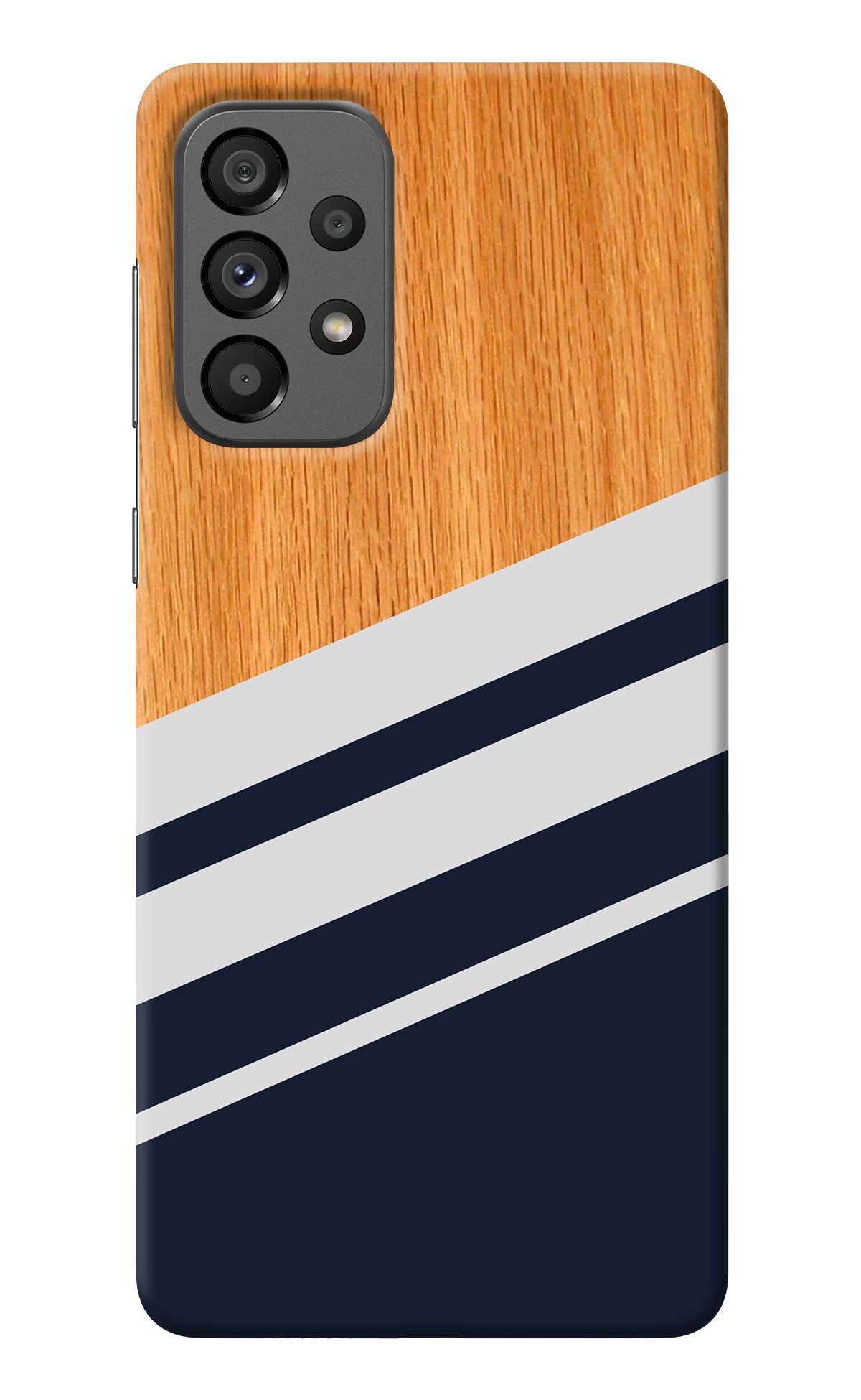 Blue and white wooden Samsung A73 5G Back Cover