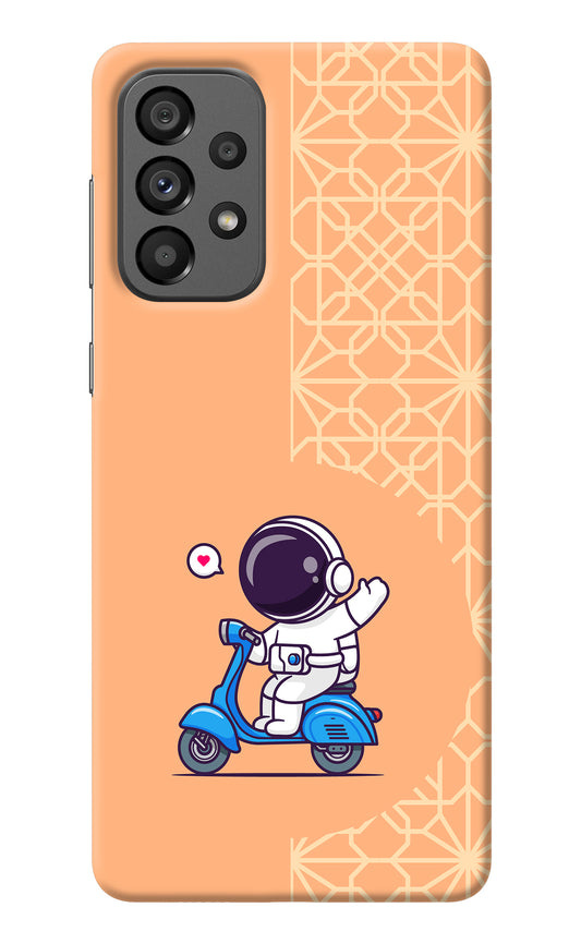 Cute Astronaut Riding Samsung A73 5G Back Cover