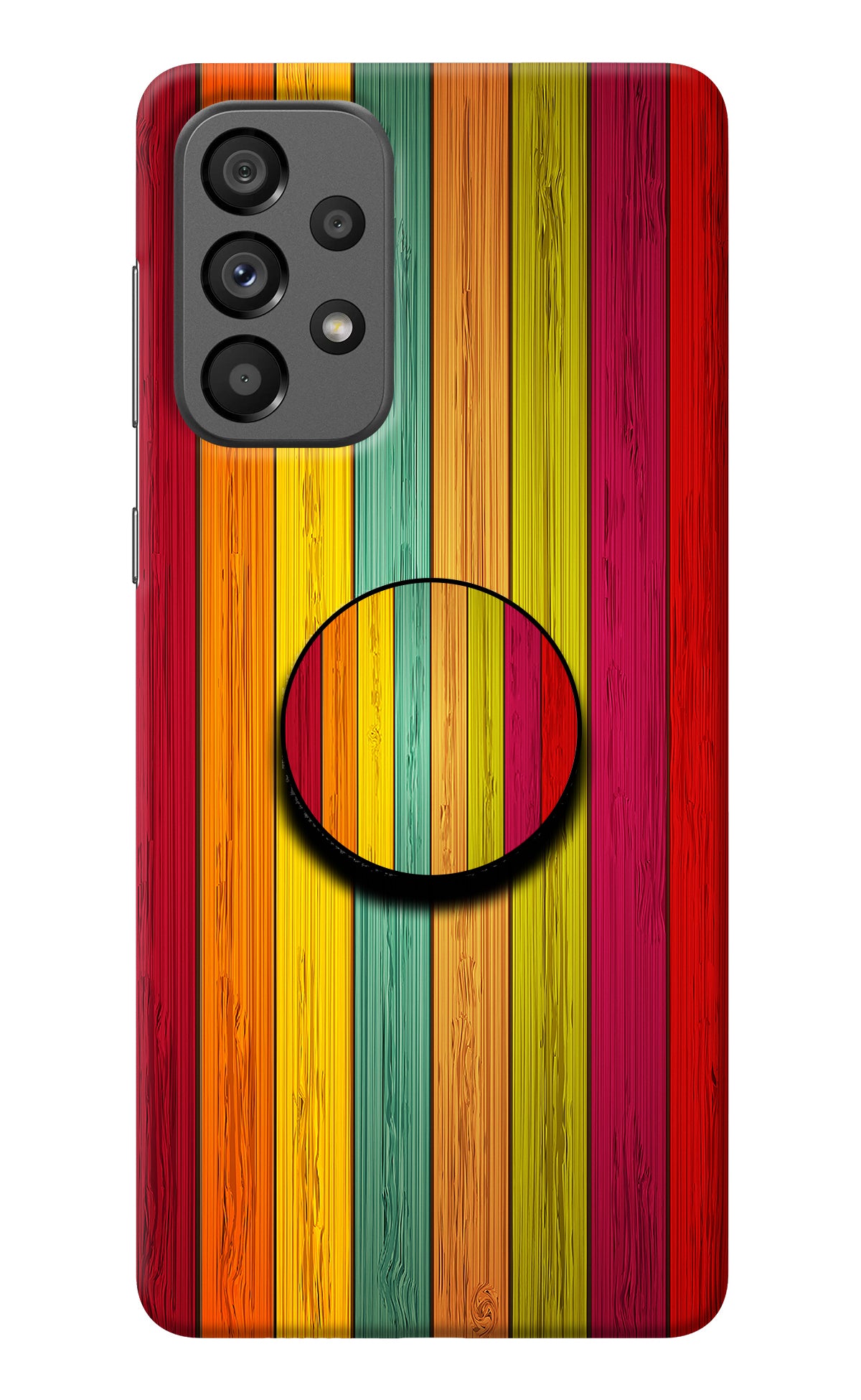 Multicolor Wooden Samsung A73 5G Pop Case