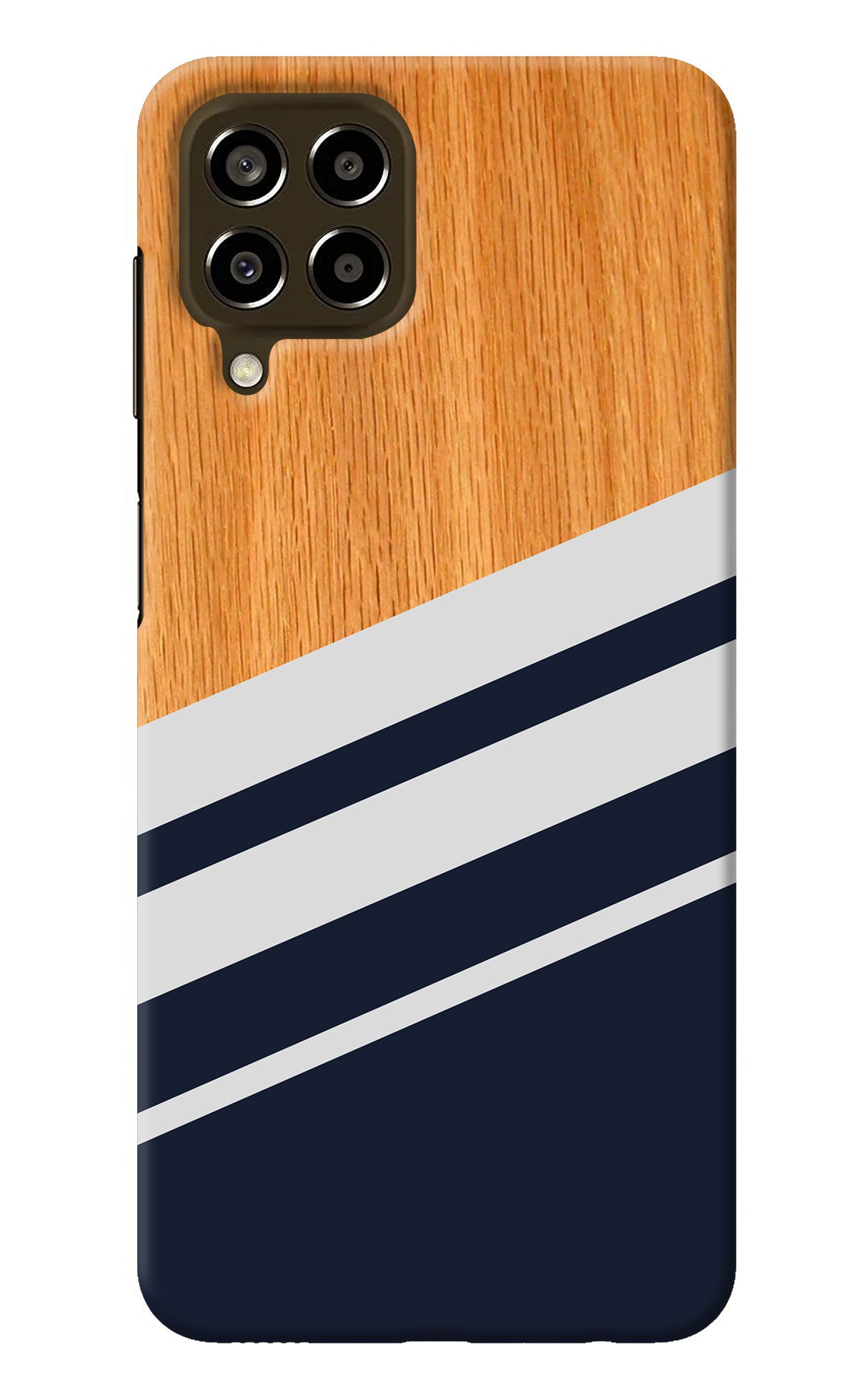 Blue and white wooden Samsung M33 5G Back Cover