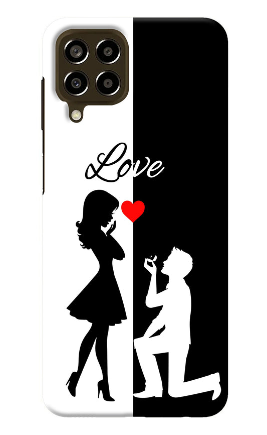 Love Propose Black And White Samsung M33 5G Back Cover