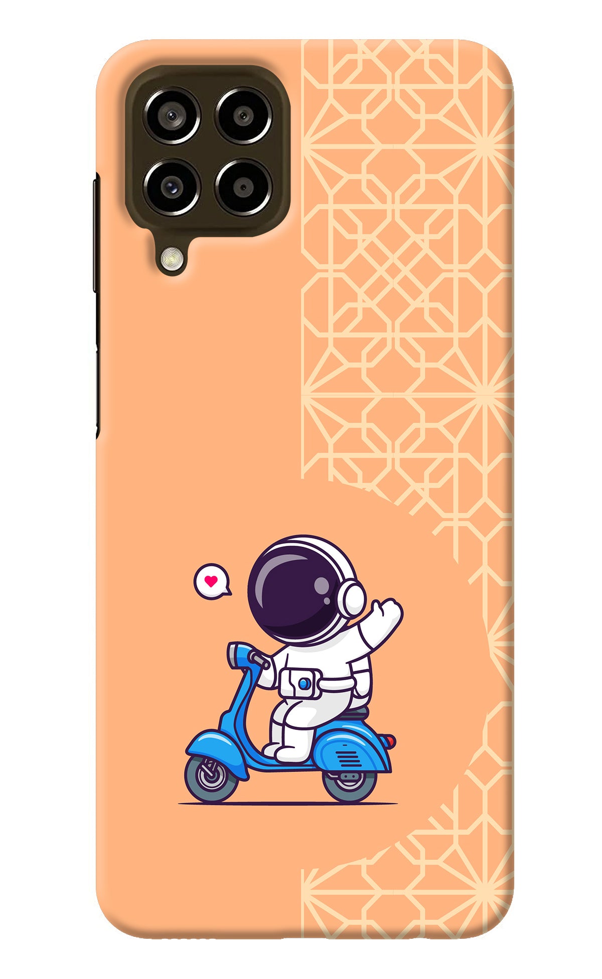 Cute Astronaut Riding Samsung M33 5G Back Cover