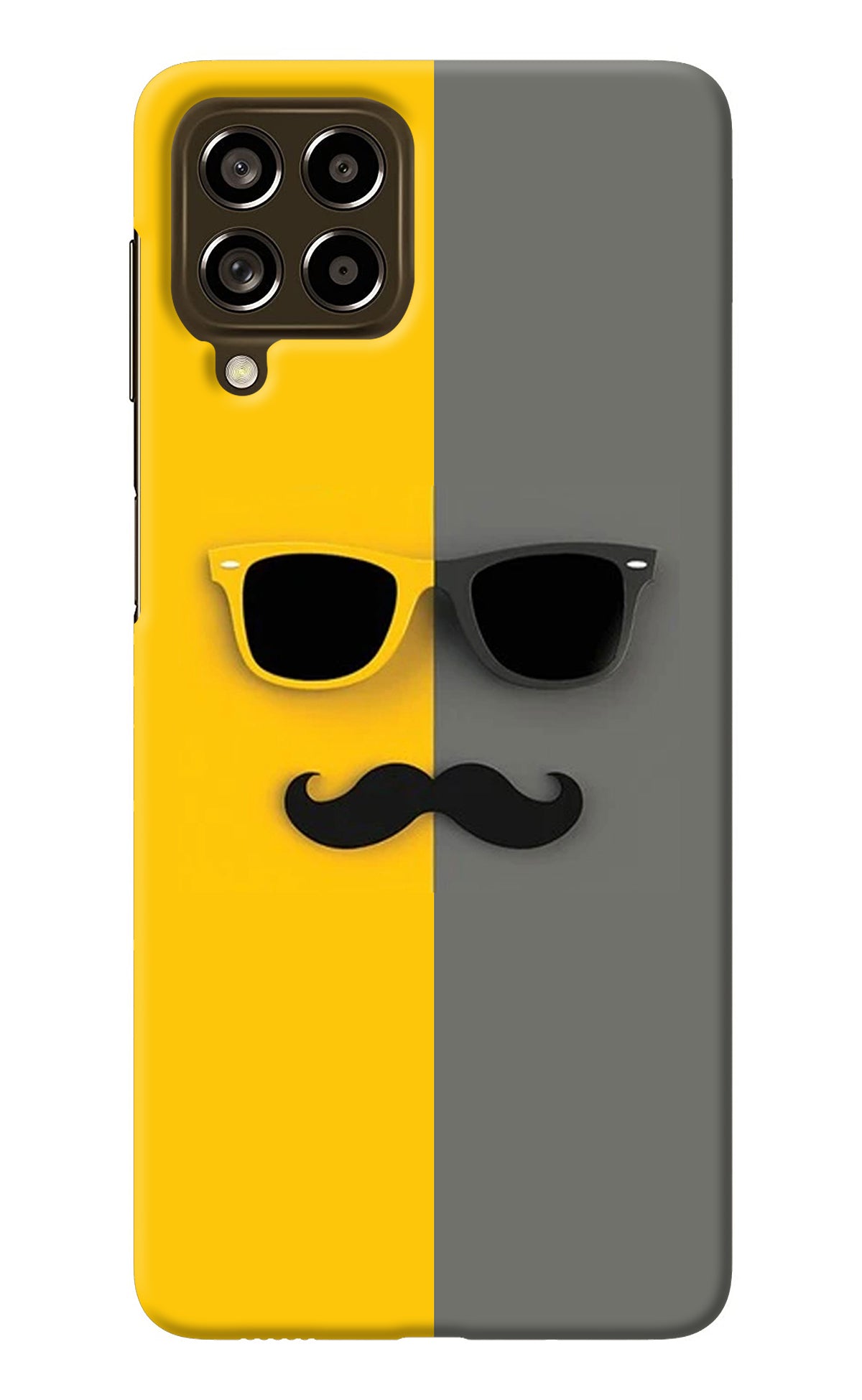 Sunglasses with Mustache Samsung M53 5G Back Cover