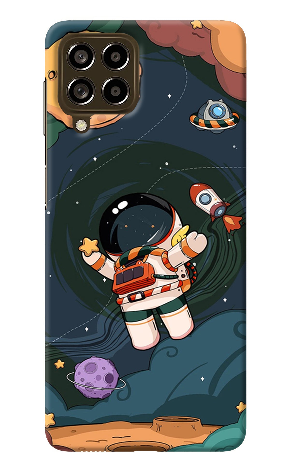 Cartoon Astronaut Samsung M53 5G Back Cover