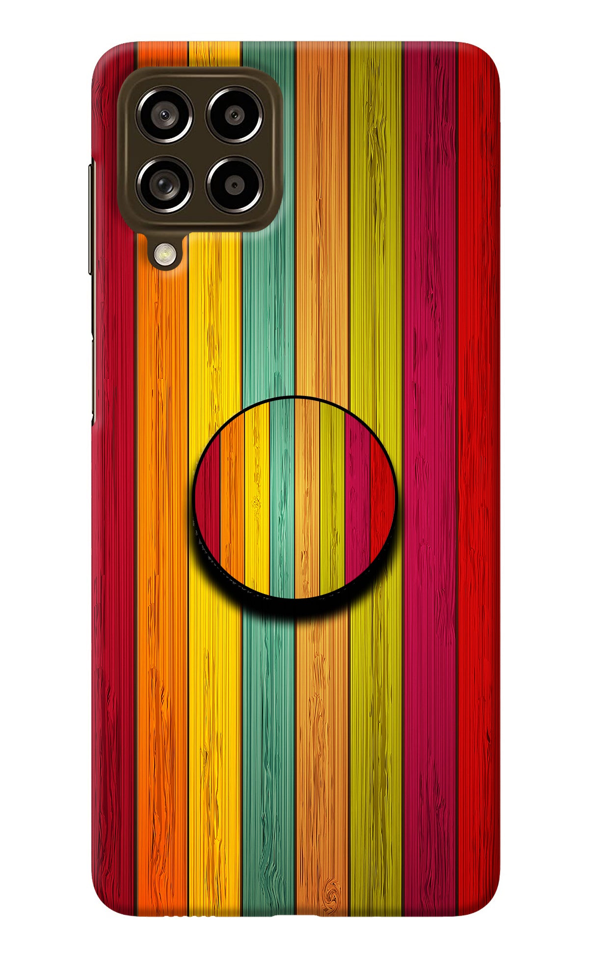 Multicolor Wooden Samsung M53 5G Pop Case