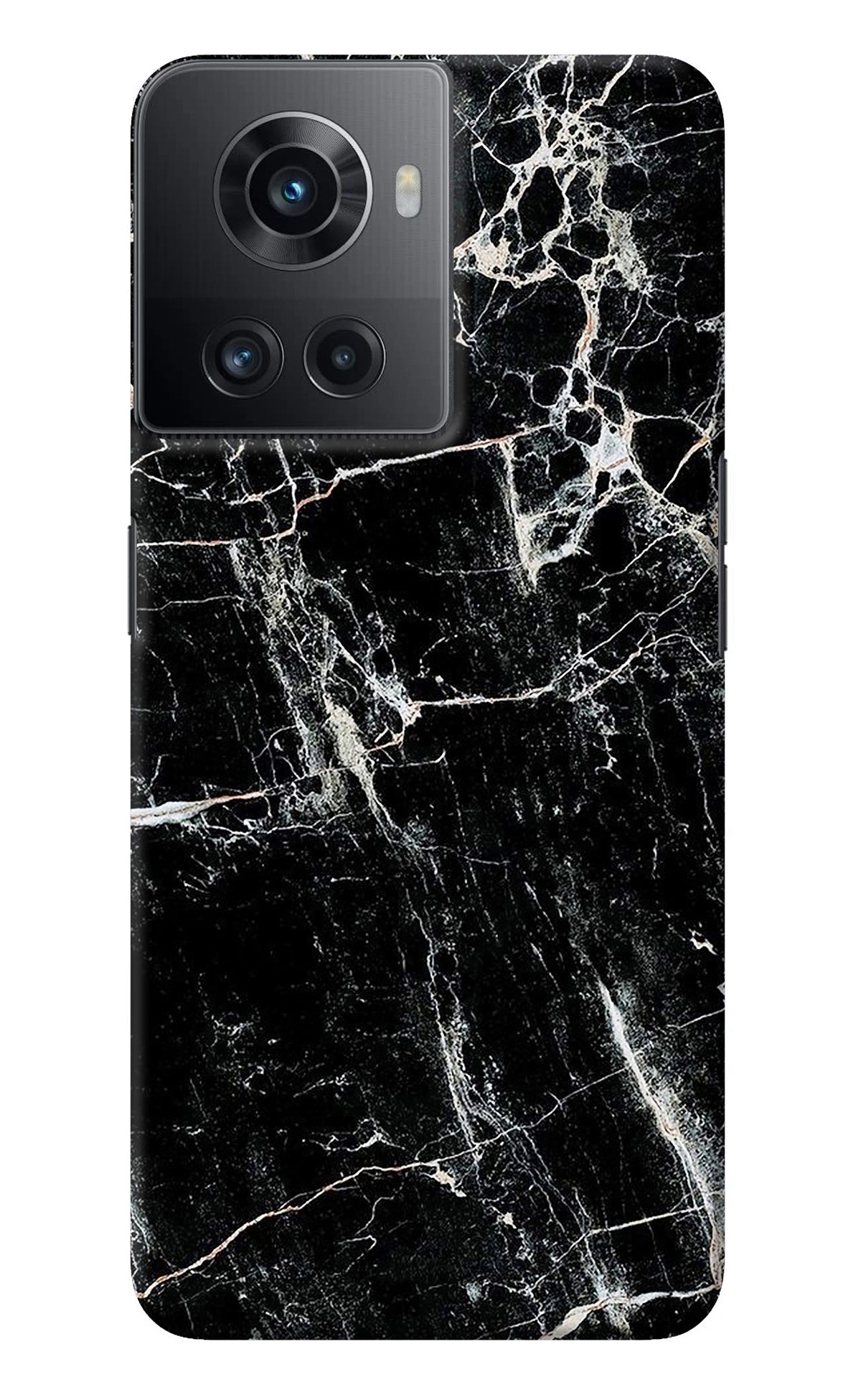 Black Marble Texture OnePlus 10R 5G Back Cover