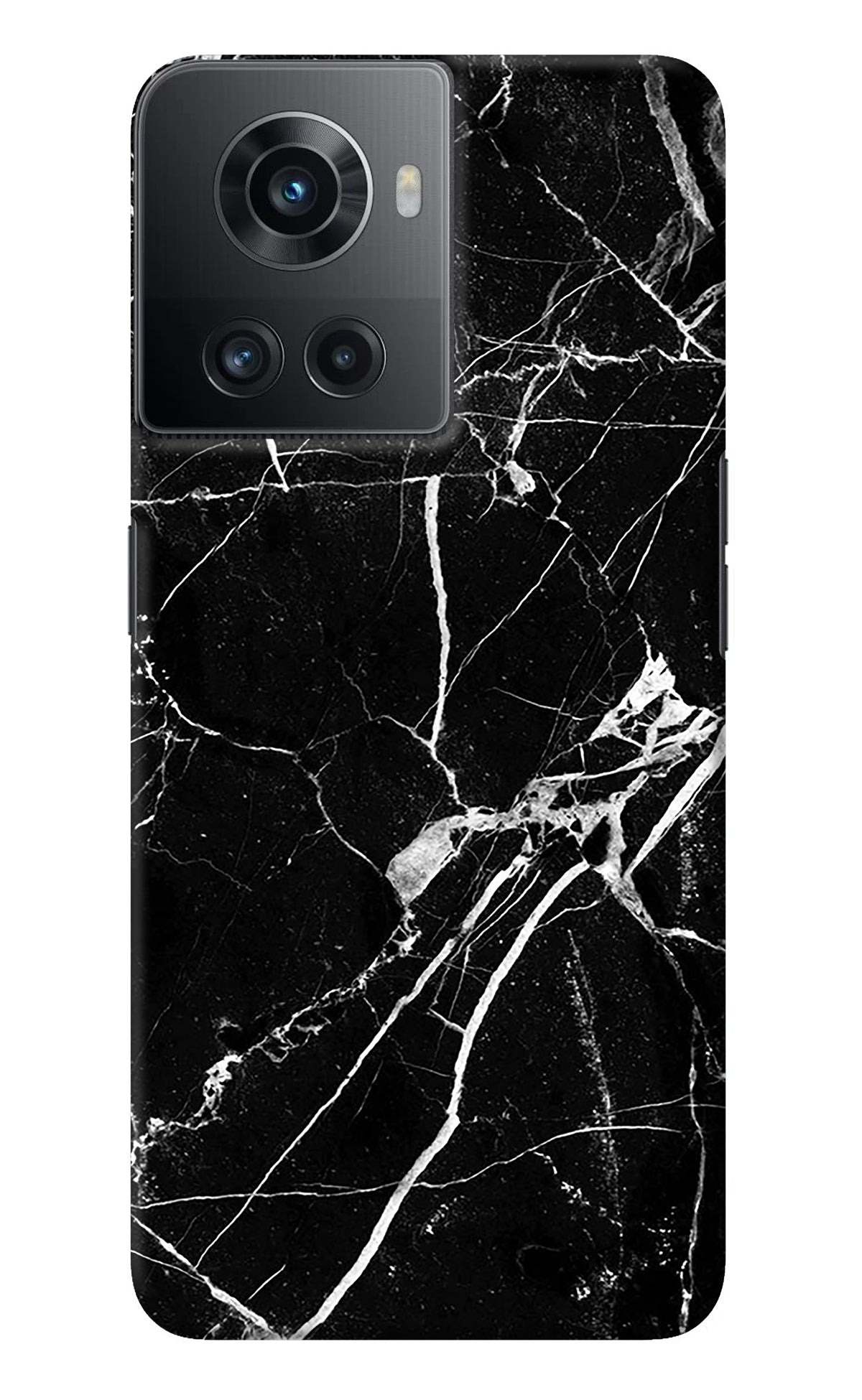 Black Marble Pattern OnePlus 10R 5G Back Cover