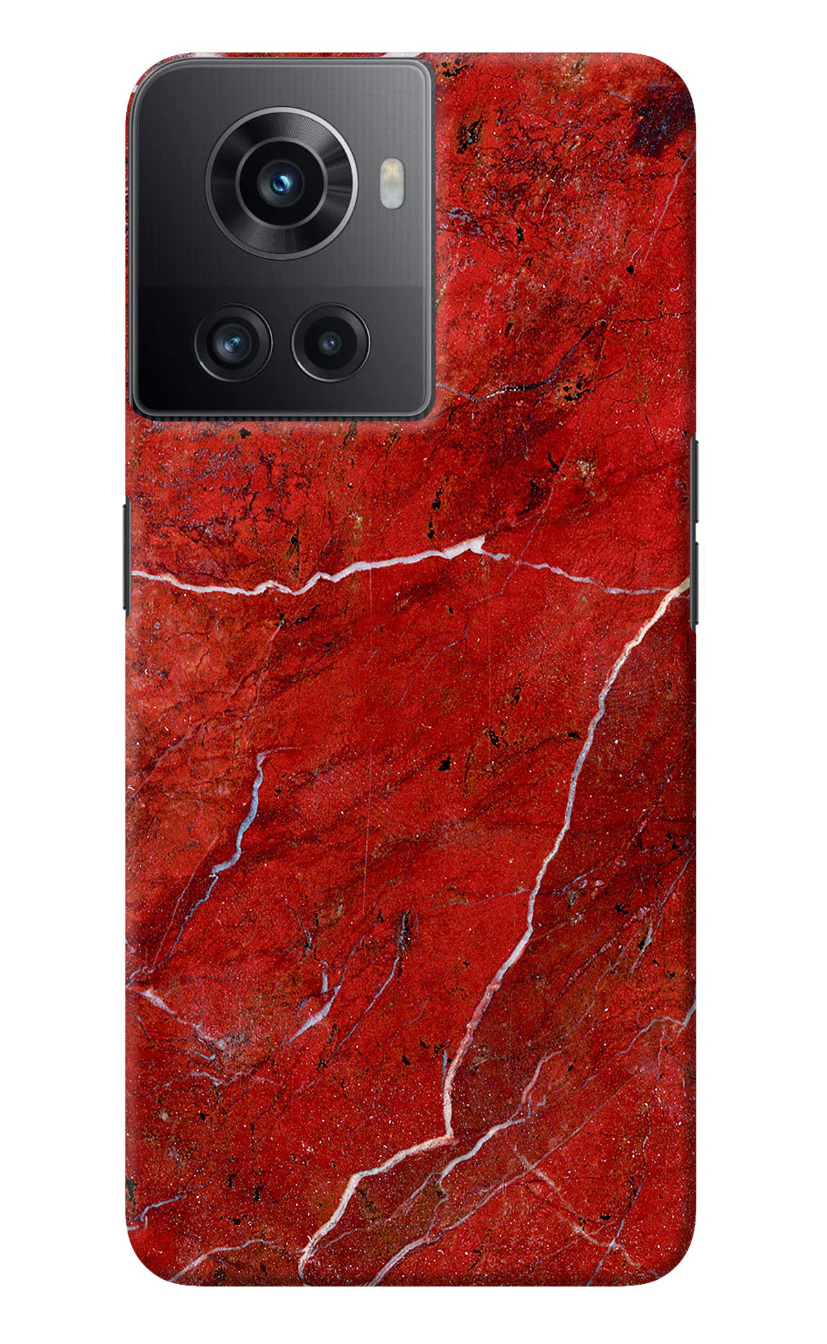 Red Marble Design OnePlus 10R 5G Back Cover