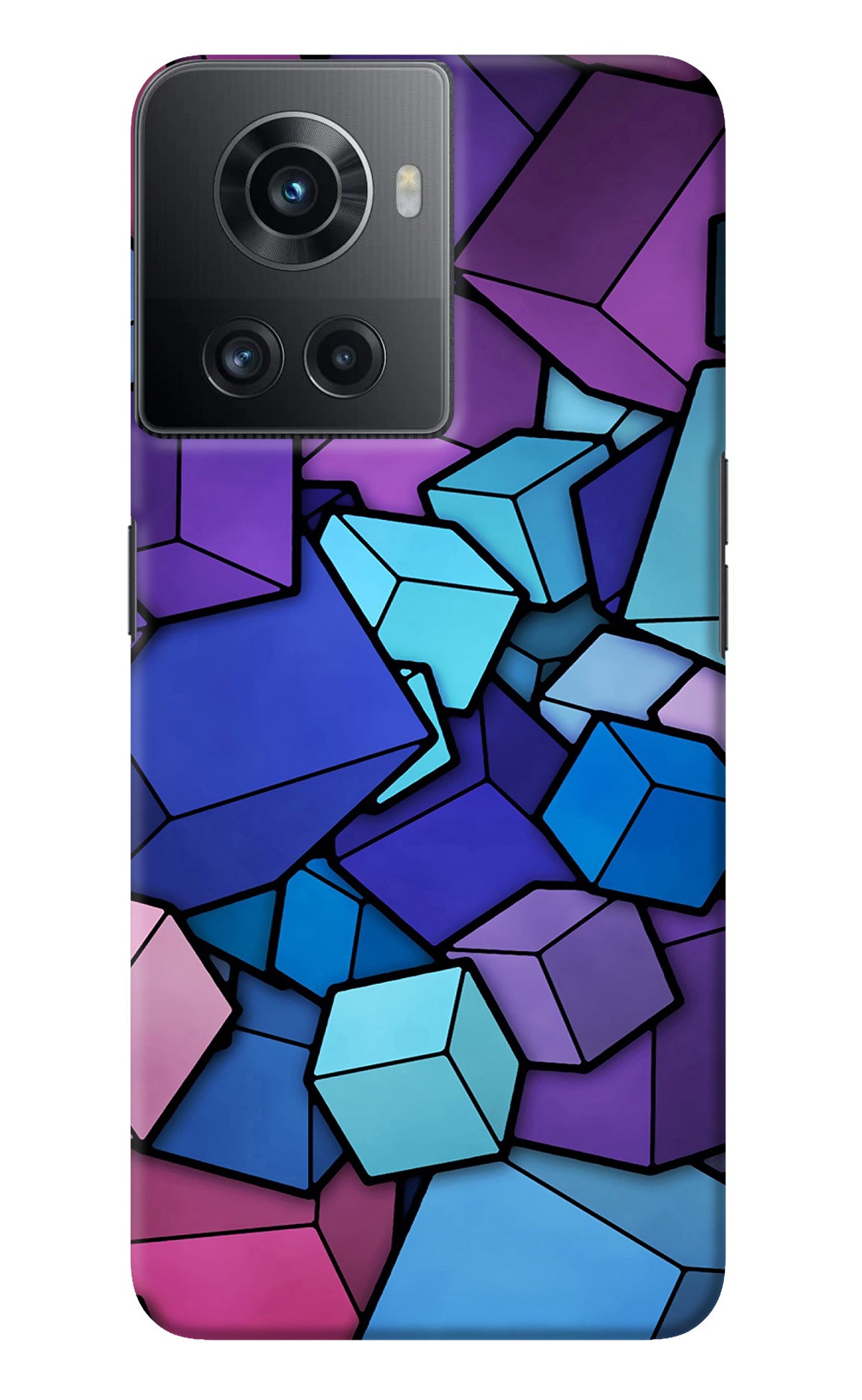 Cubic Abstract OnePlus 10R 5G Back Cover