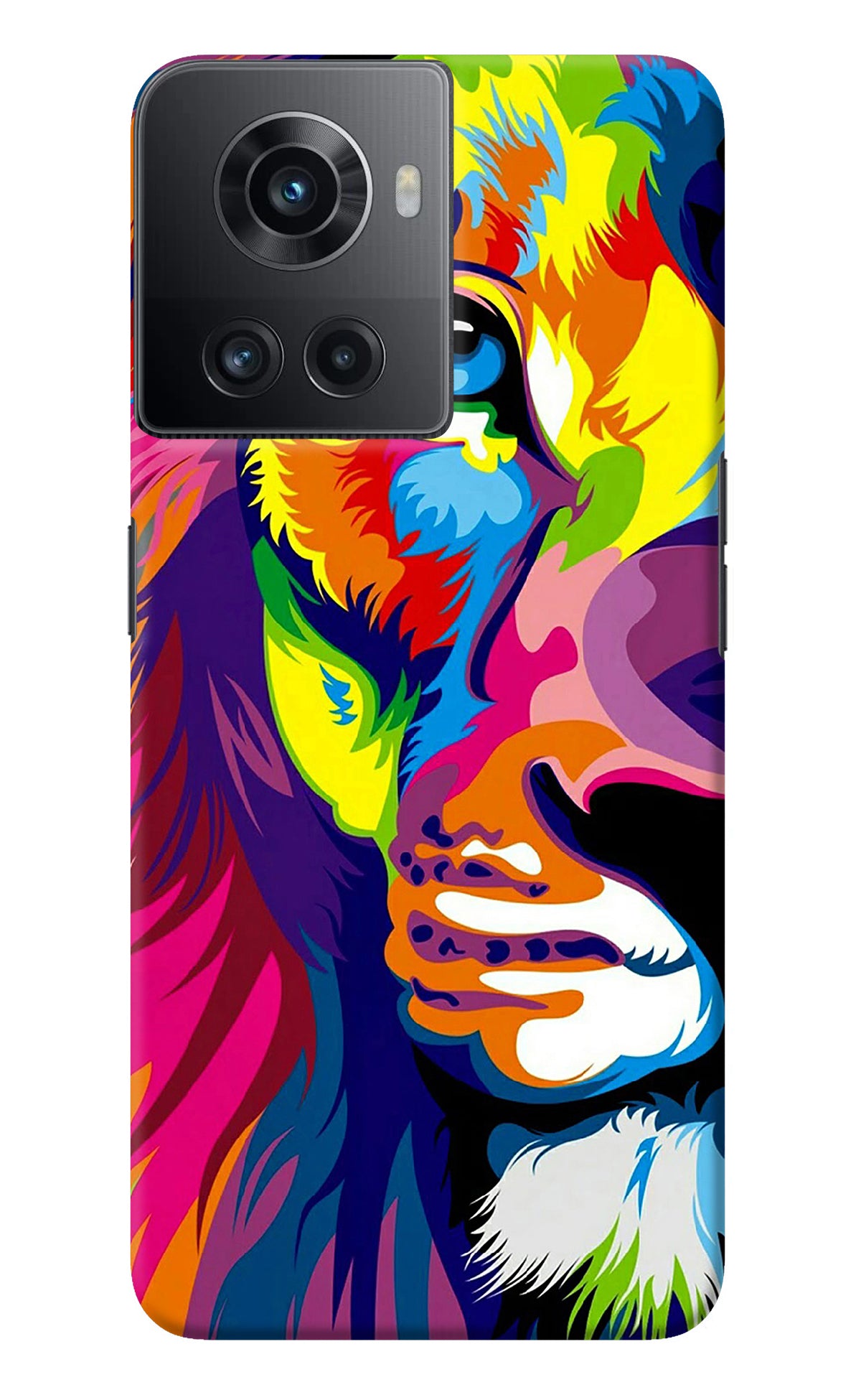 Lion Half Face OnePlus 10R 5G Back Cover