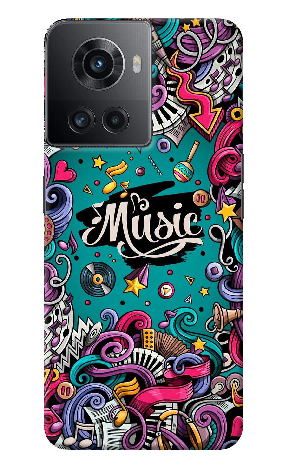 Music Graffiti OnePlus 10R 5G Back Cover