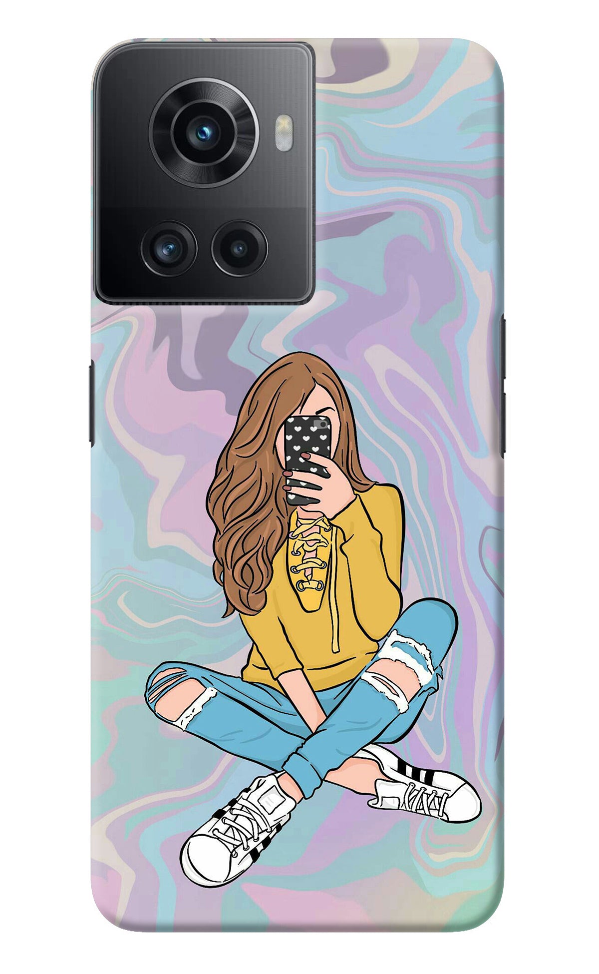 Selfie Girl OnePlus 10R 5G Back Cover