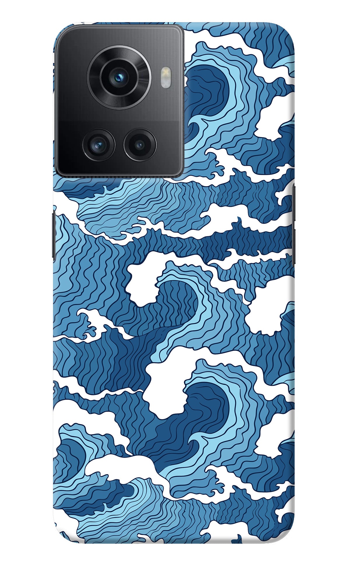 Blue Waves OnePlus 10R 5G Back Cover