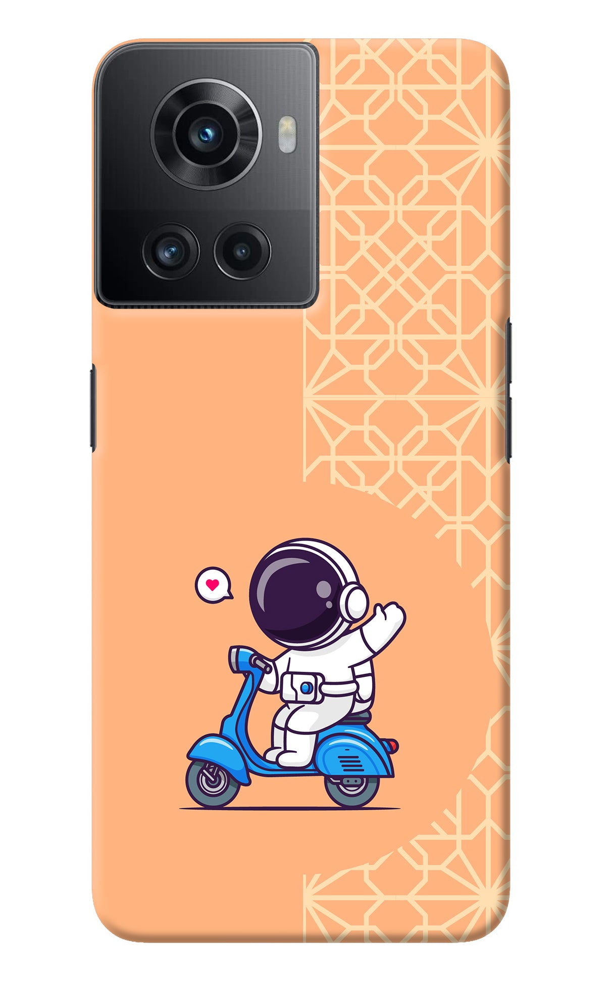 Cute Astronaut Riding OnePlus 10R 5G Back Cover