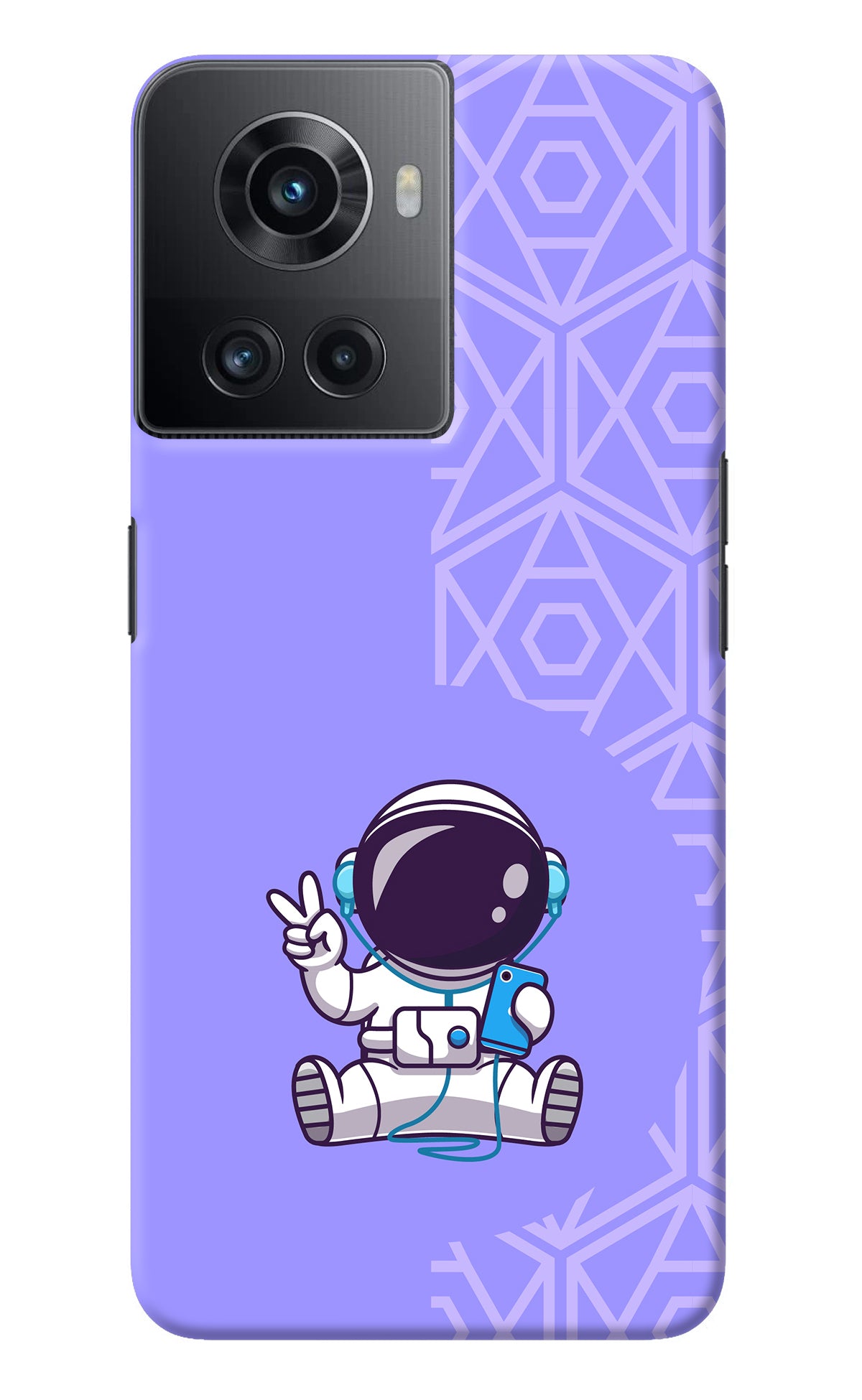 Cute Astronaut Chilling OnePlus 10R 5G Back Cover