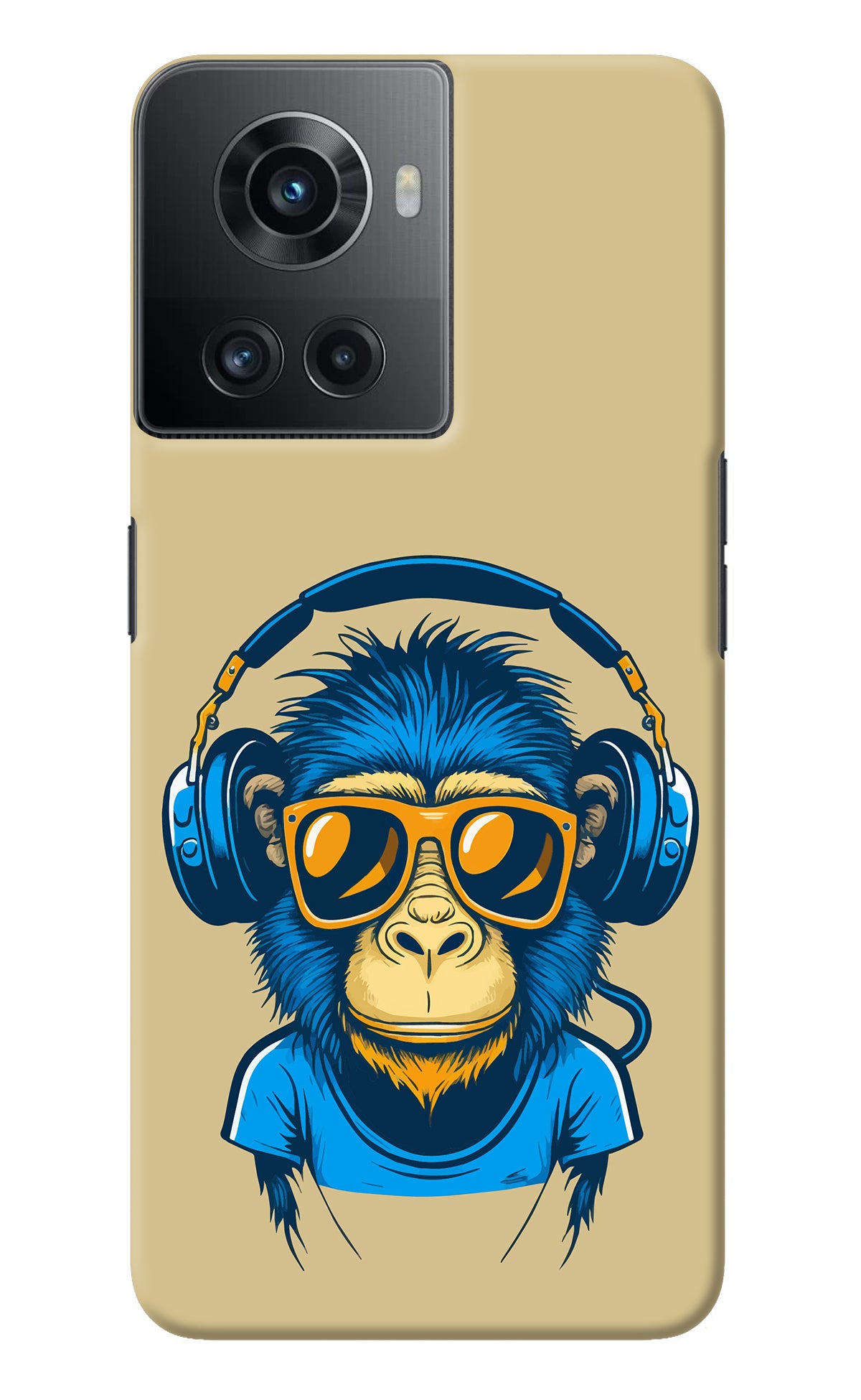 Monkey Headphone OnePlus 10R 5G Back Cover