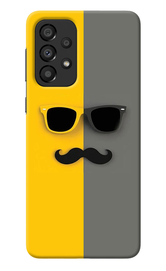 Sunglasses with Mustache Samsung A33 5G Back Cover