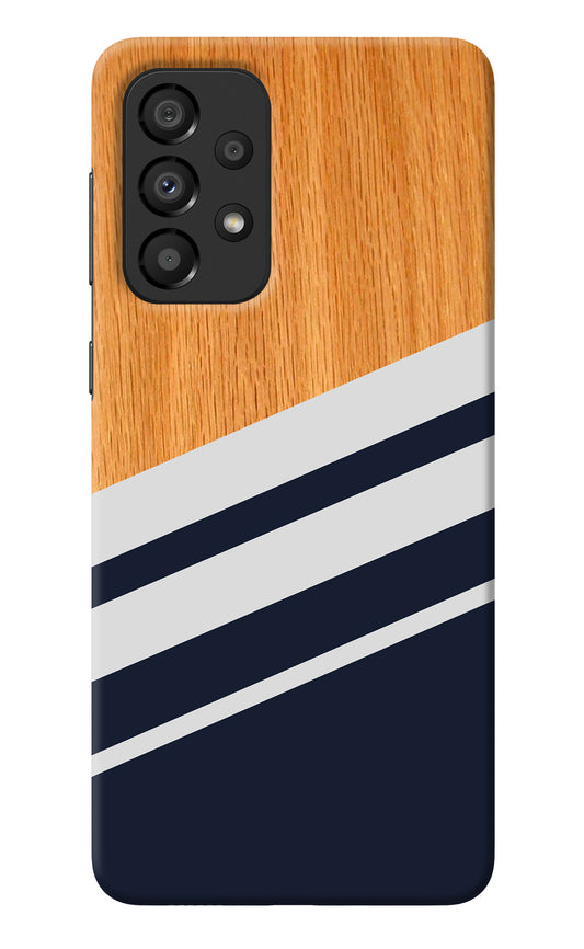 Blue and white wooden Samsung A33 5G Back Cover