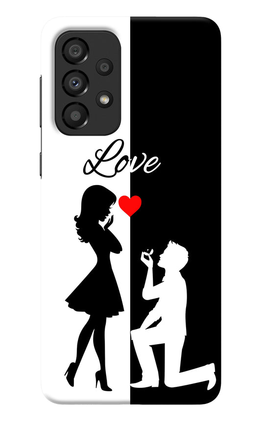 Love Propose Black And White Samsung A33 5G Back Cover