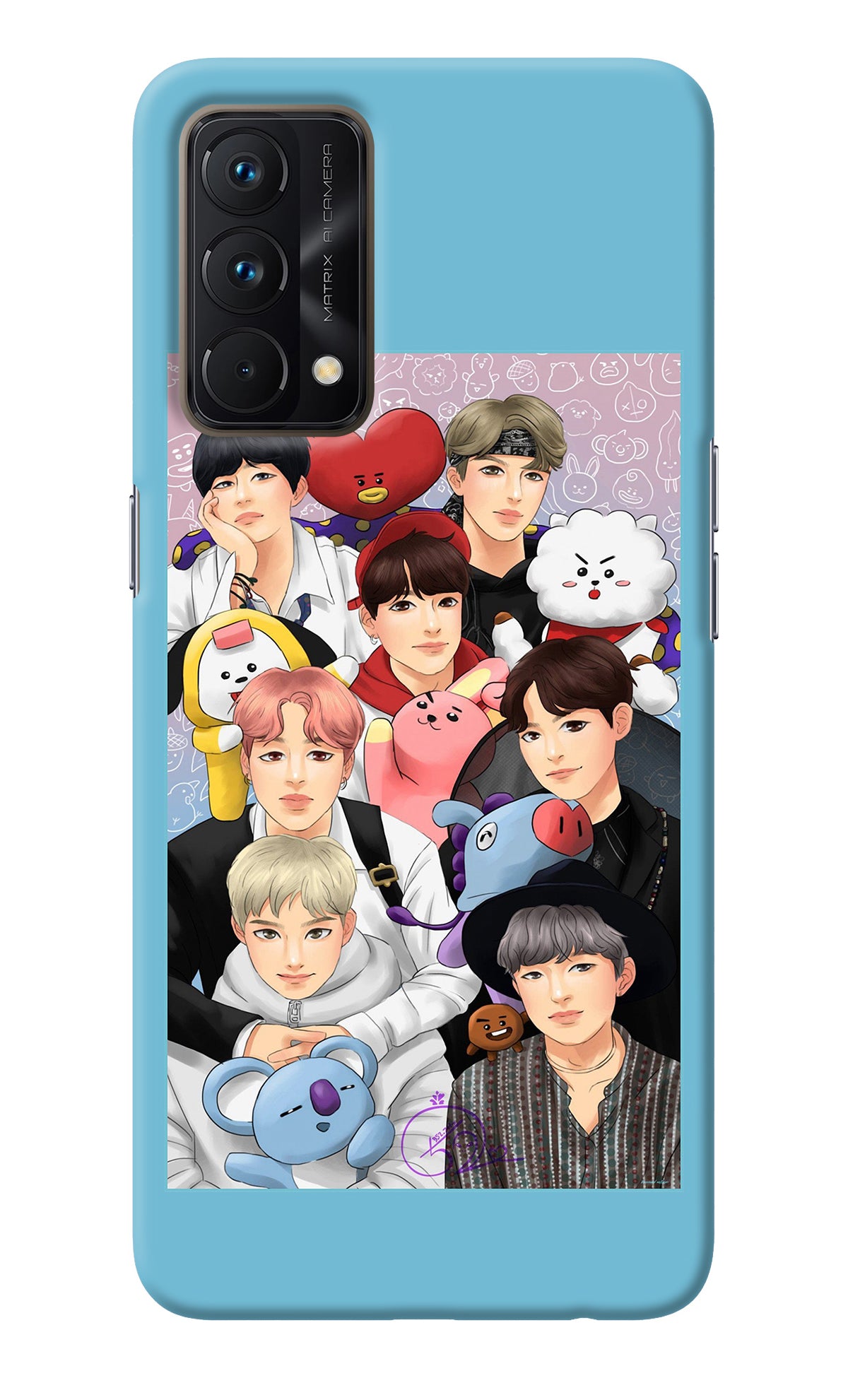 BTS with animals Realme GT Master Edition Back Cover