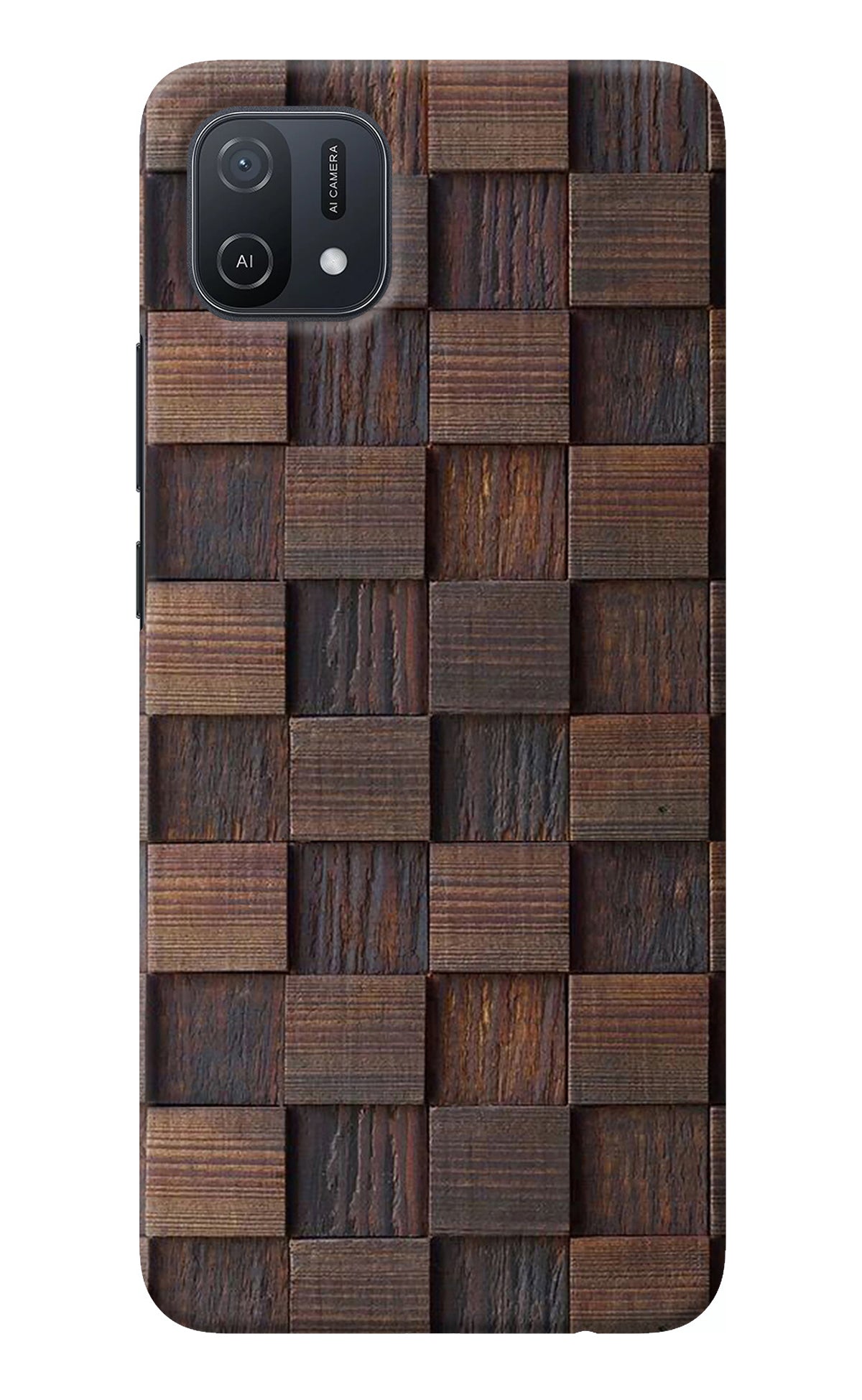 Wooden Cube Design Oppo A16k/A16e Back Cover