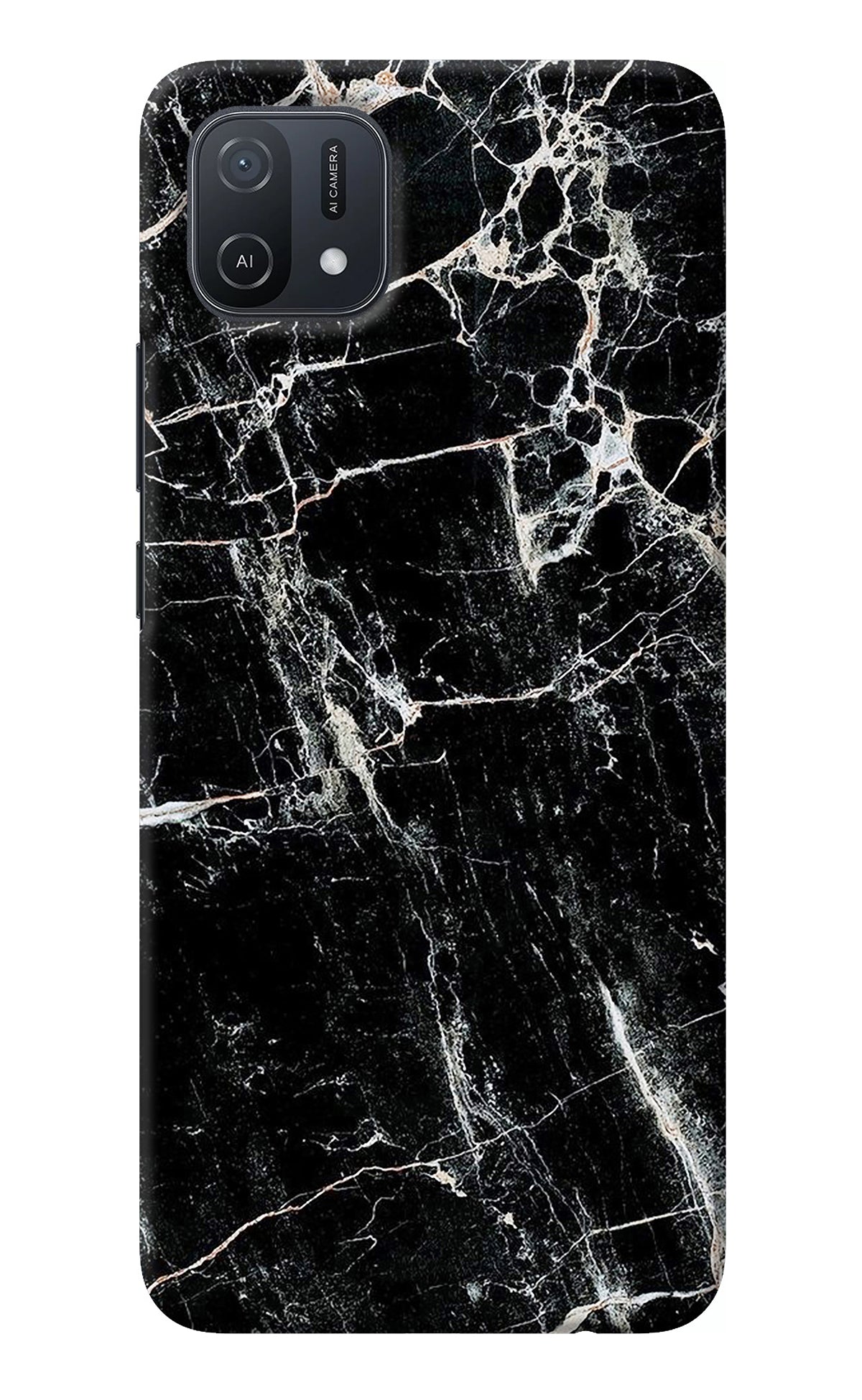 Black Marble Texture Oppo A16k/A16e Back Cover