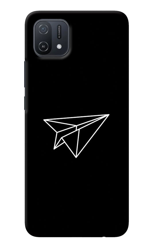 Paper Plane White Oppo A16k/A16e Back Cover