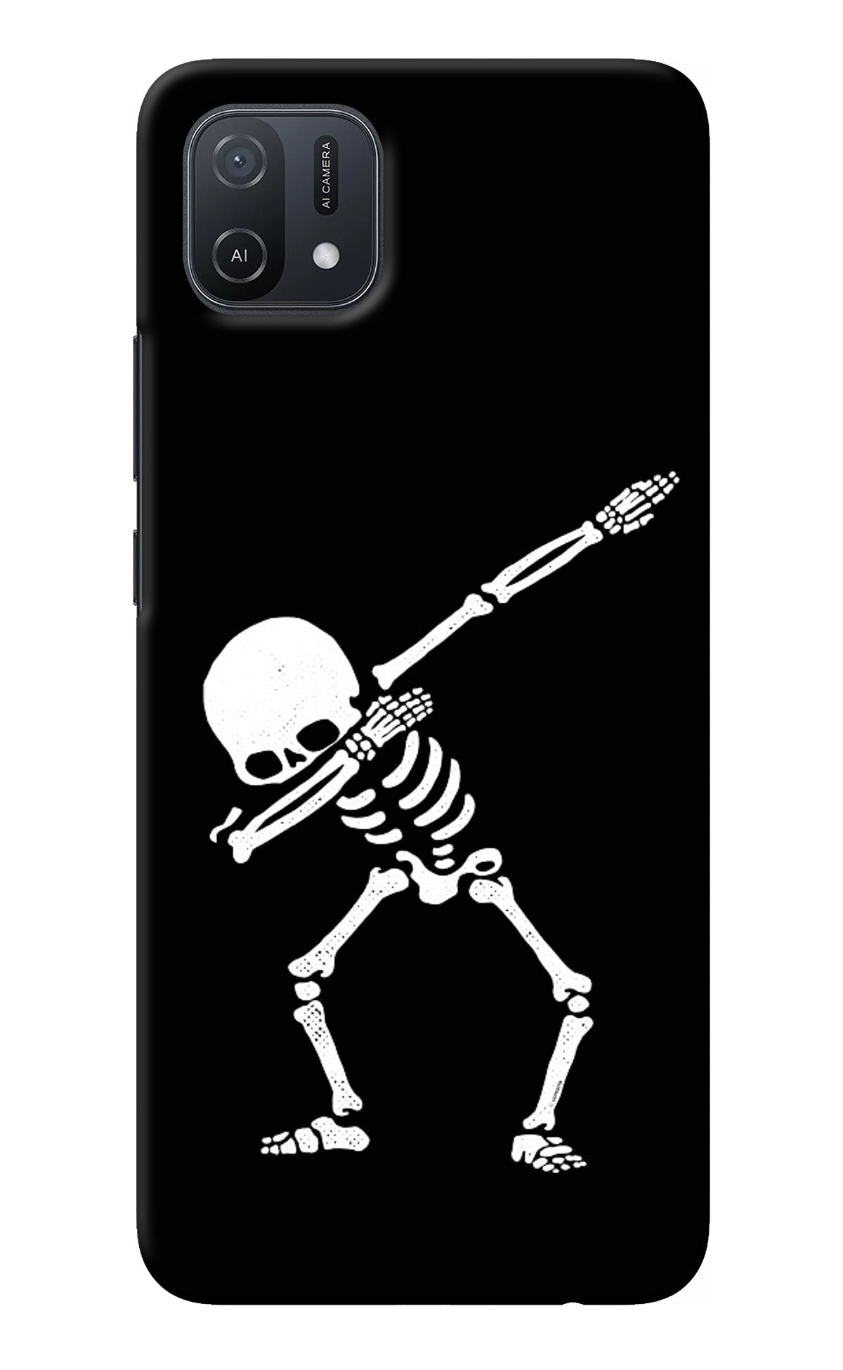 Dabbing Skeleton Art Oppo A16k/A16e Back Cover