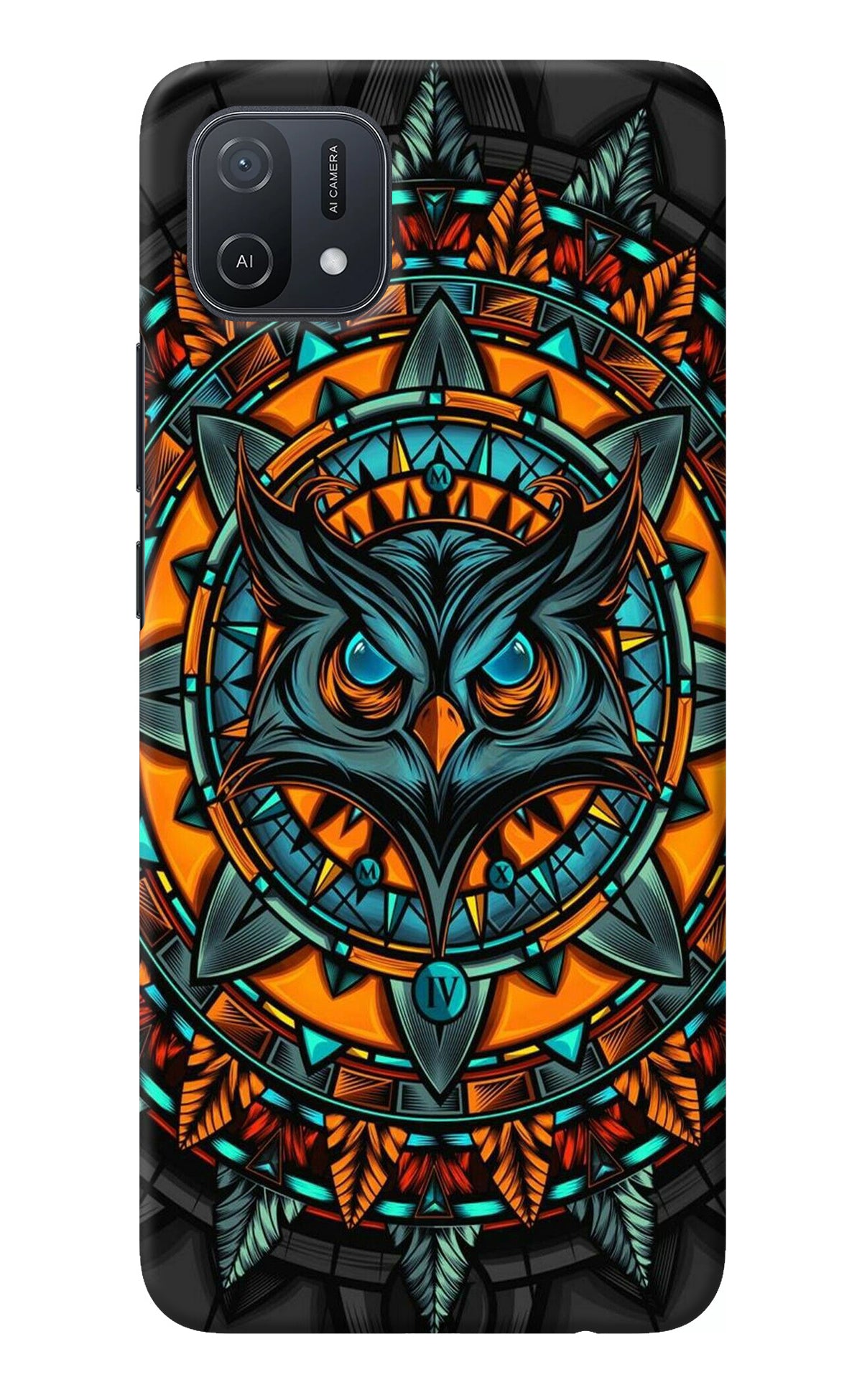 Angry Owl Art Oppo A16k/A16e Back Cover