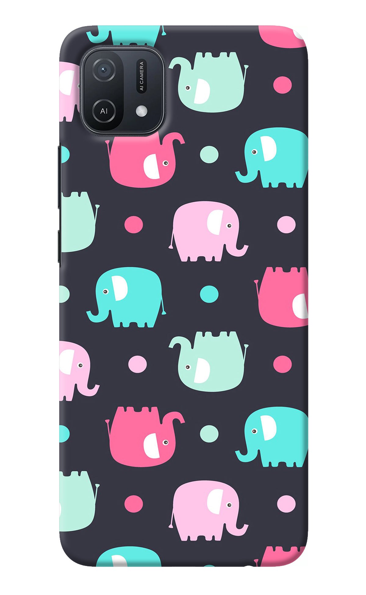 Elephants Oppo A16k/A16e Back Cover